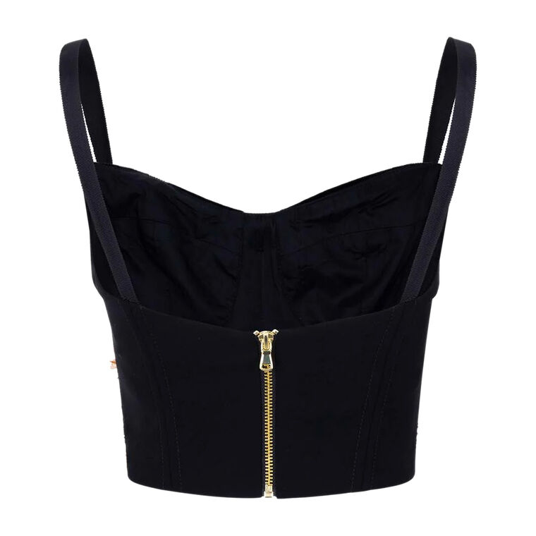 Sleeveless Bejeweled Bustier Top image number null