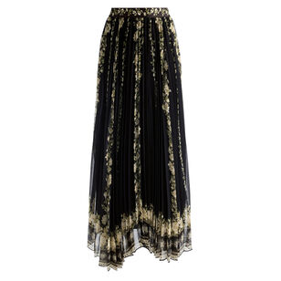 Katz Sunburst Pleated Maxi Skirt