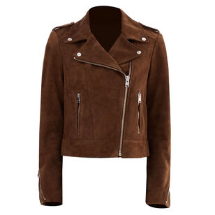 Donna S Suede Biker Jacket