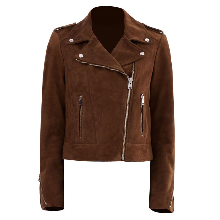Donna S Suede Biker Jacket image number null