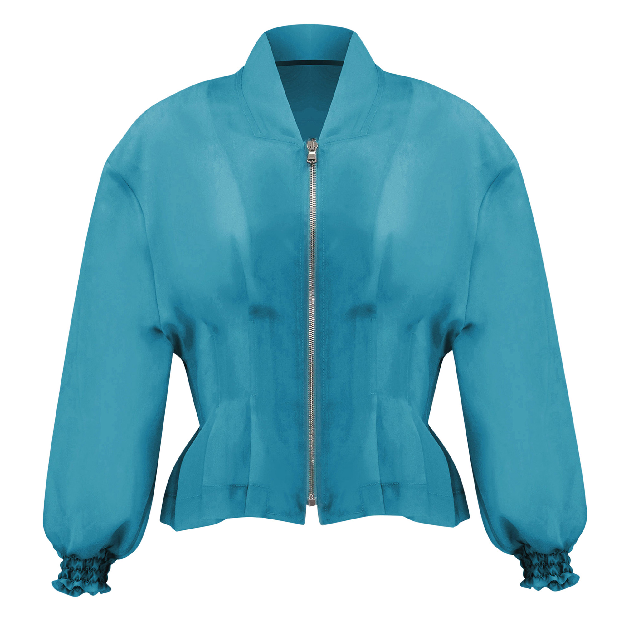 Nipped Waist Bomber Jacket