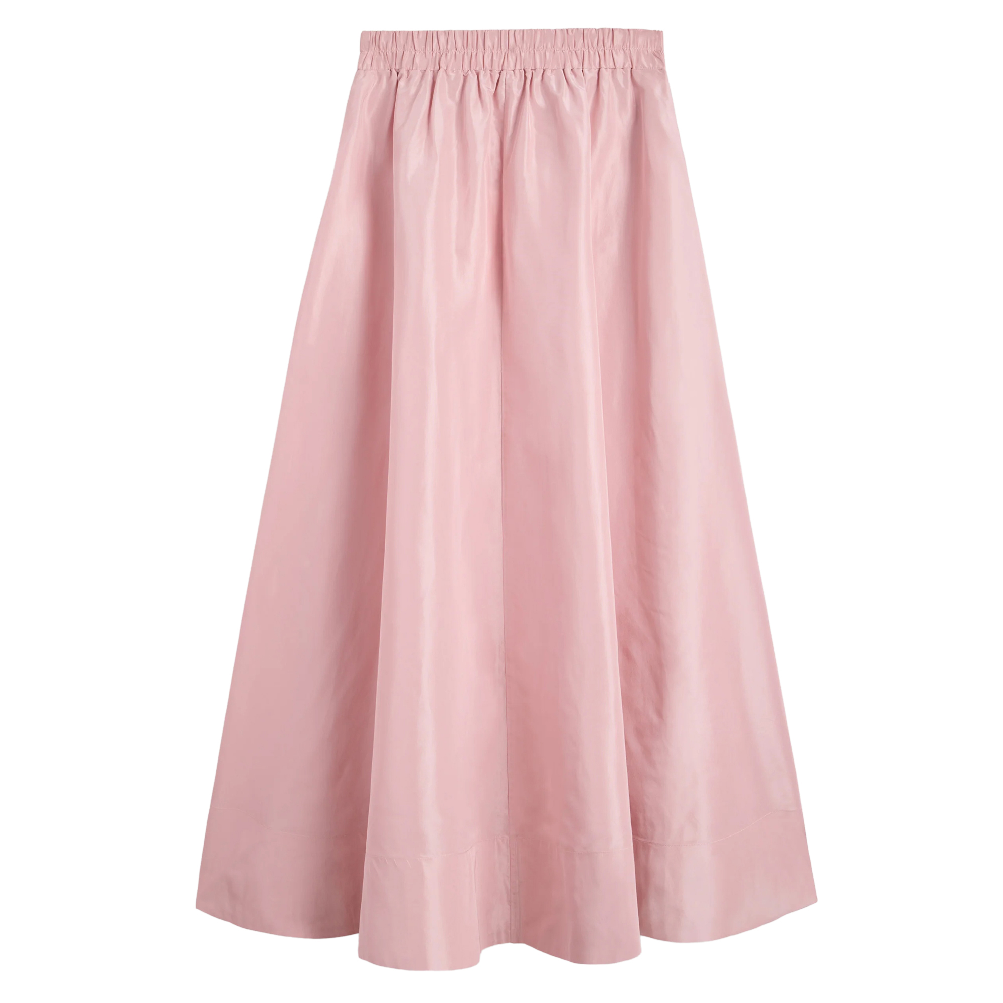 Koula Silk Taffeta Midi Circle Skirt