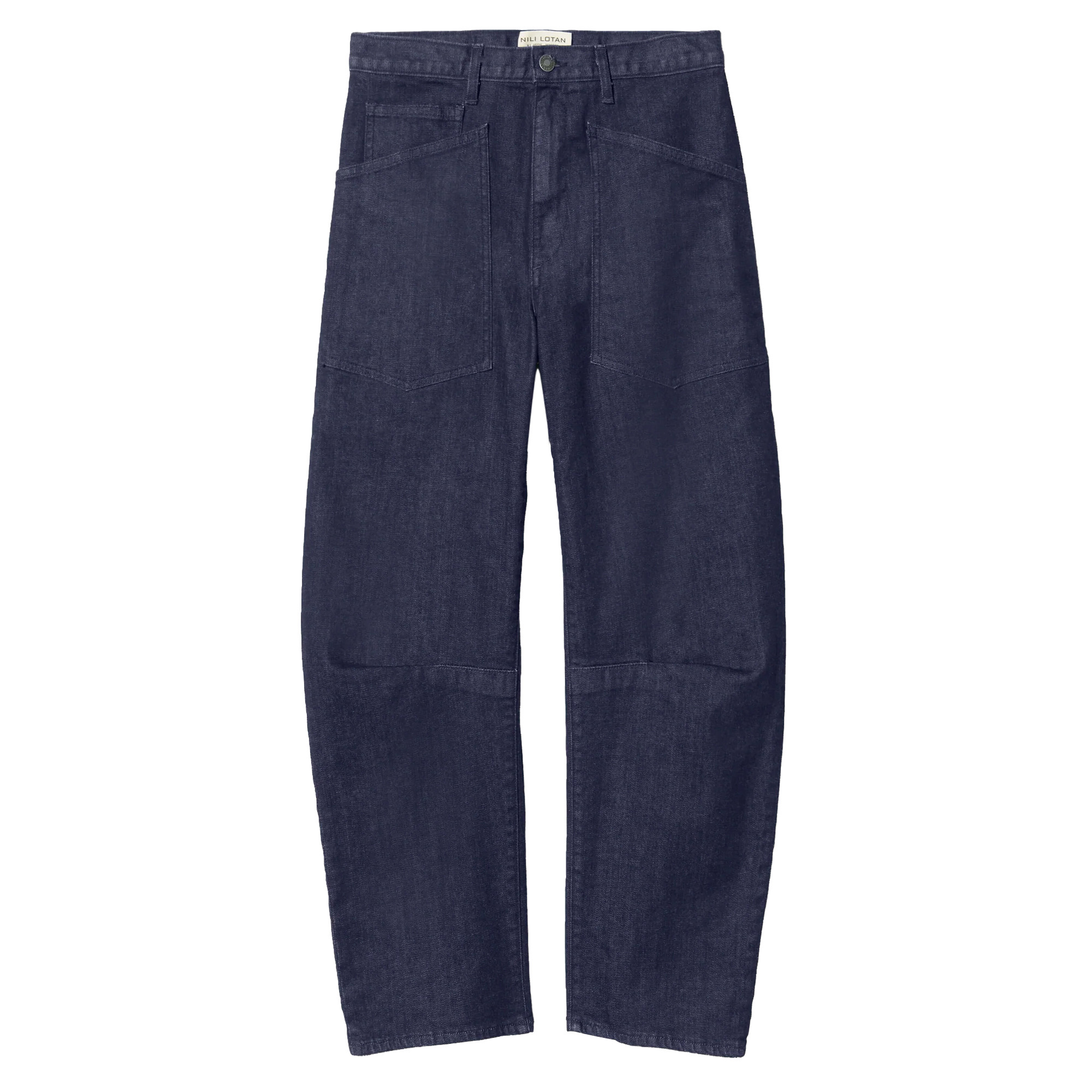 Shon Mid-Rise Barrel-Leg Jean
