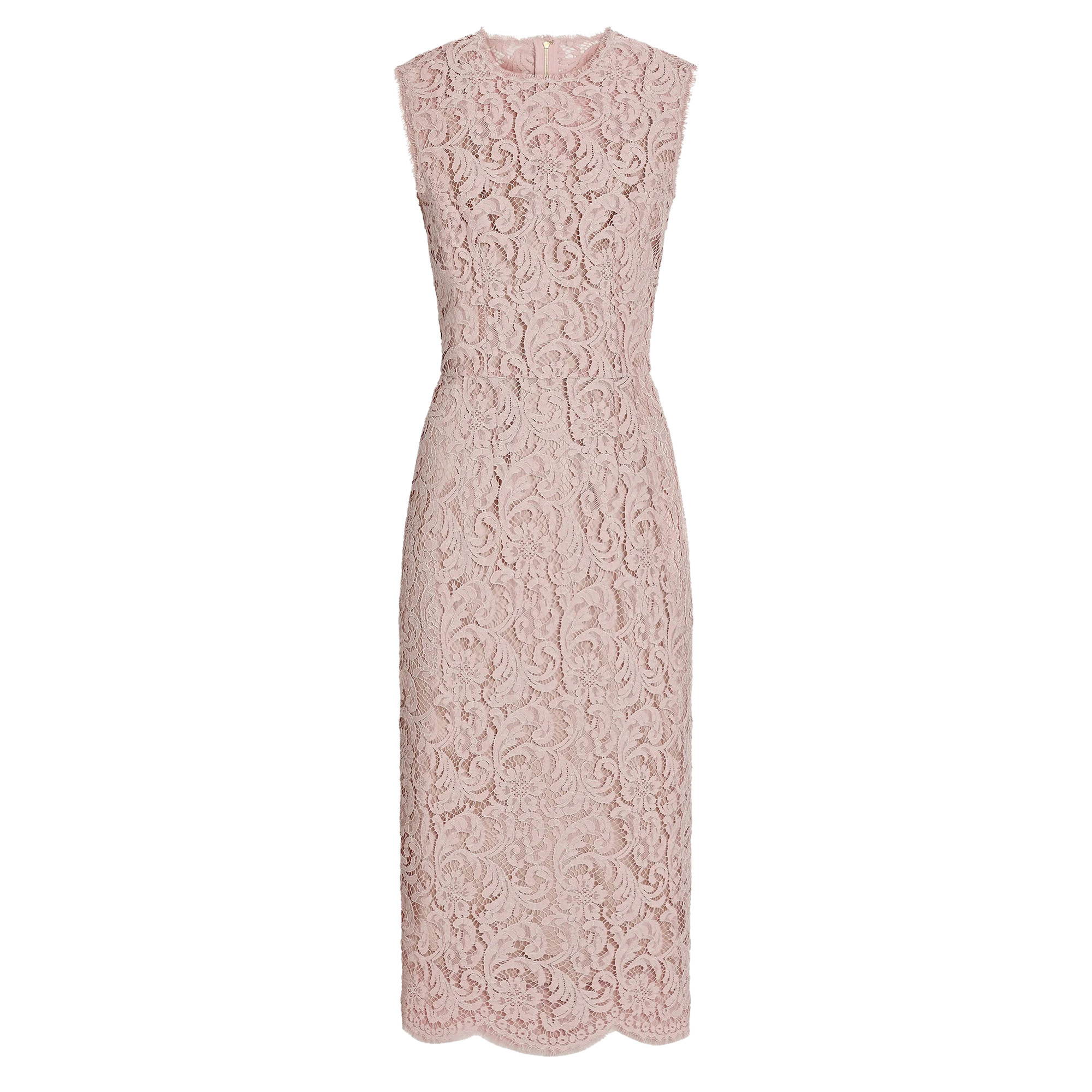 Sleeveless Cordonetto Lace Midi Dress