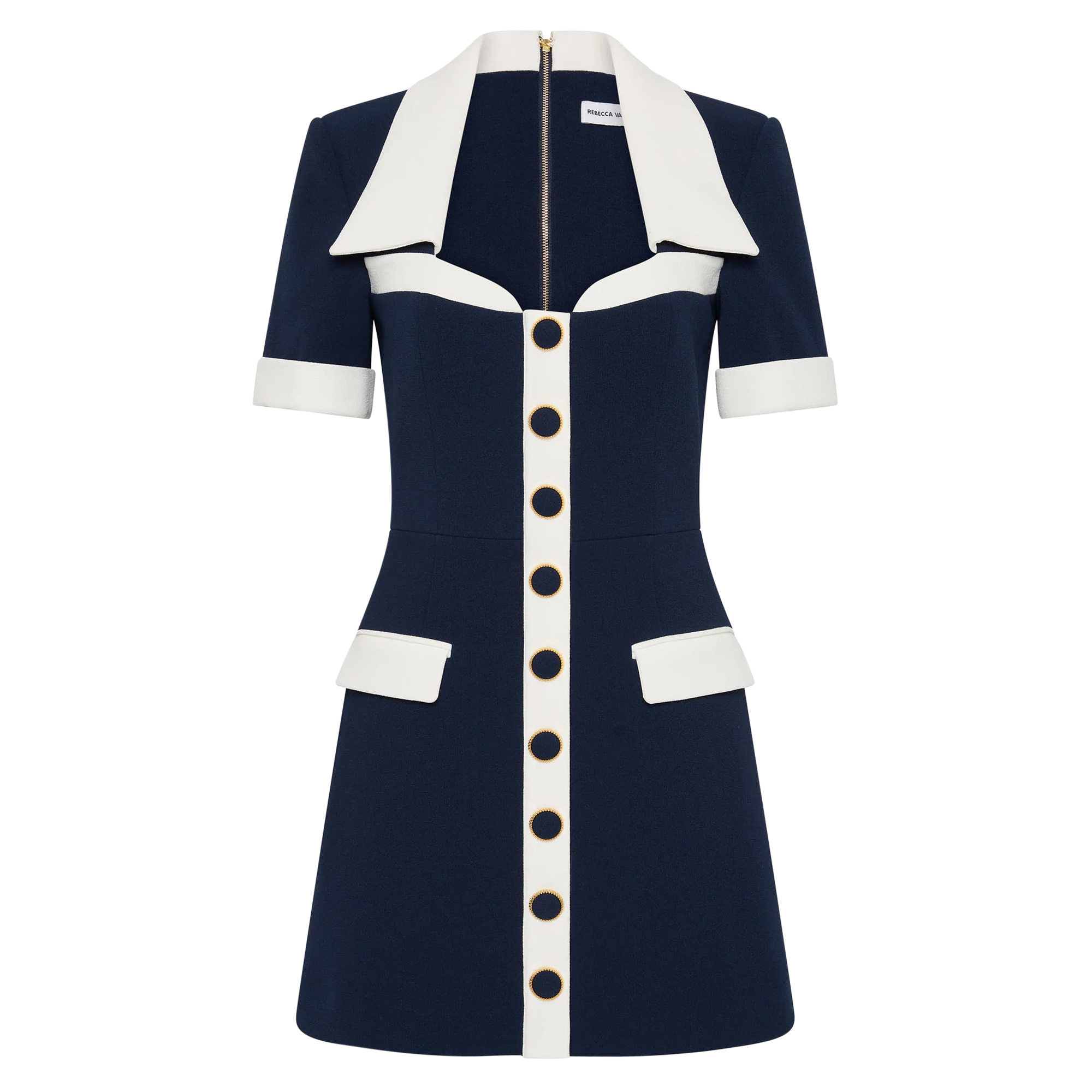 Ula Short Sleeve Button Front Mini Dress