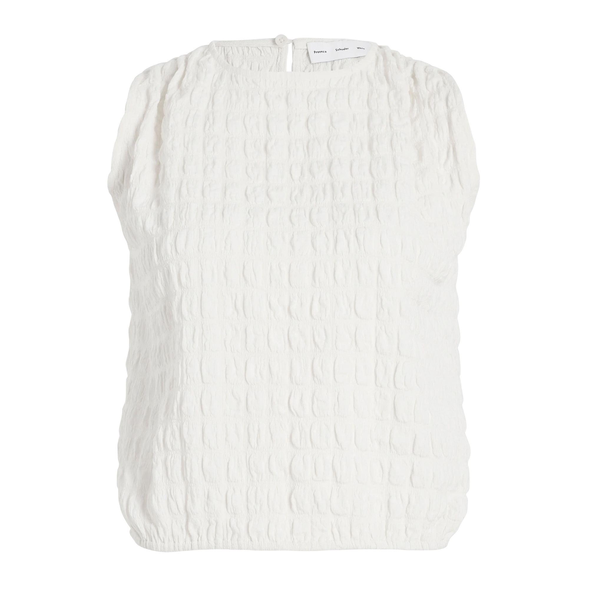 Bradley Sleeveless Crewneck In Textured Cotton