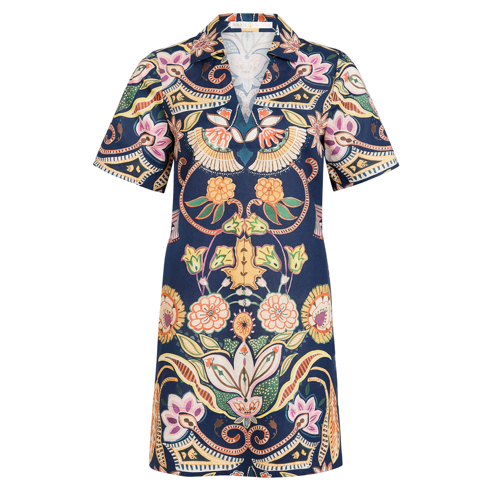 Dede Collared Short Sleeve Mini Dress