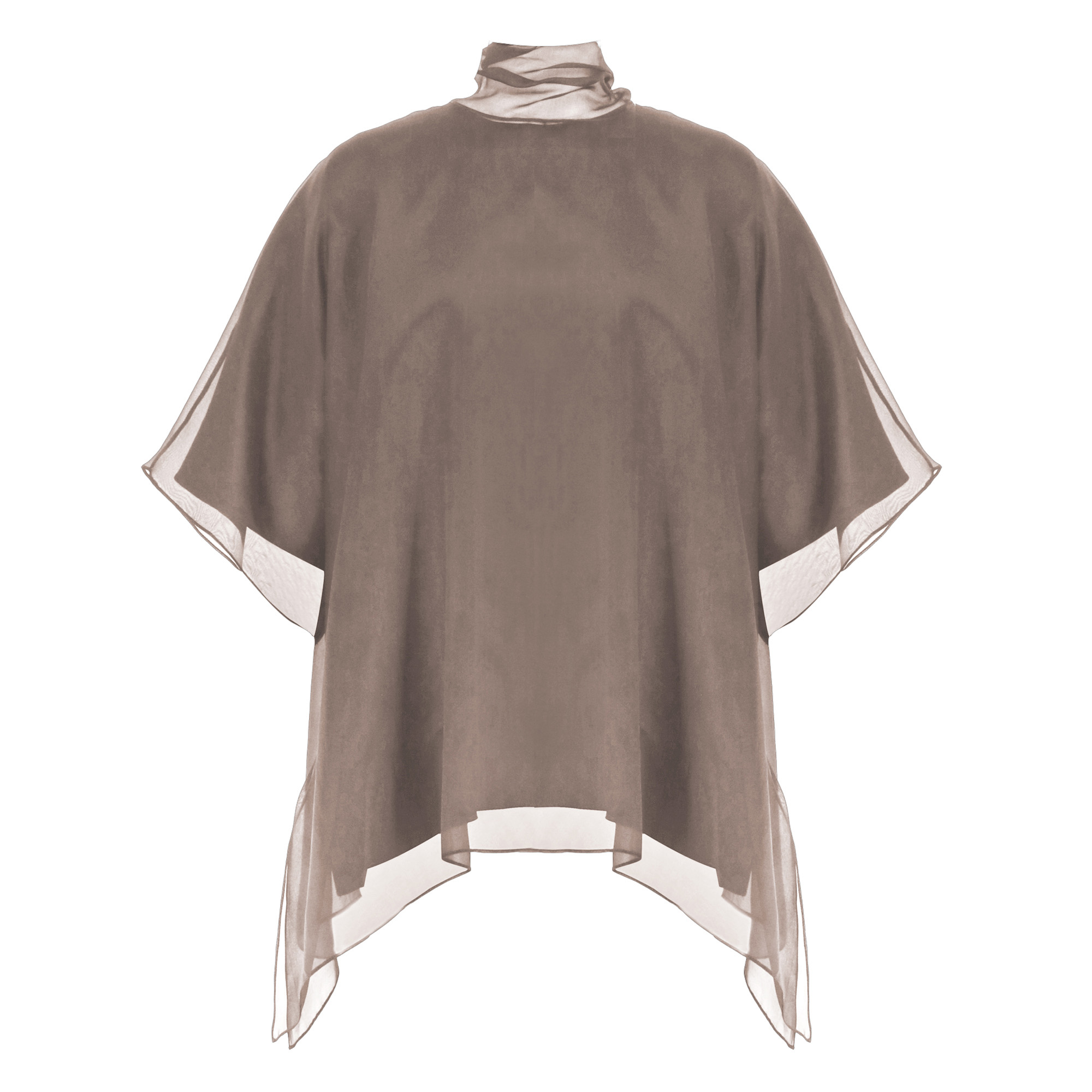 The Cali Organza Short Sleeve Blouse With Neck Tie