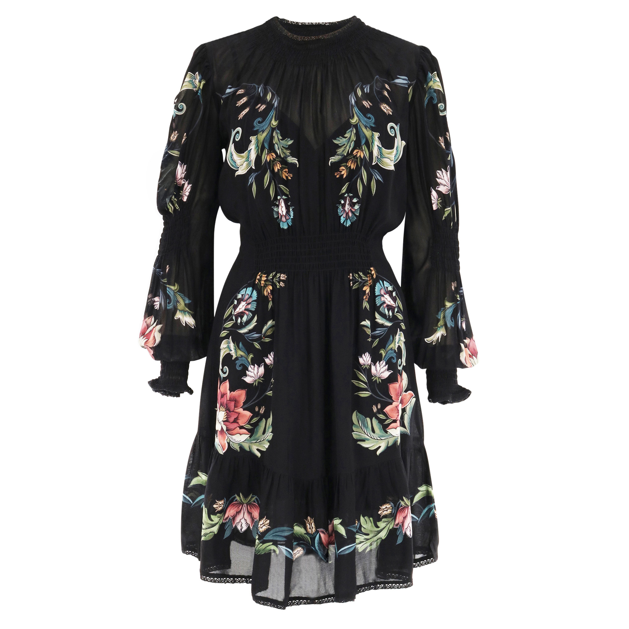 Natalia Lace Long Sleeve Mini Dress
