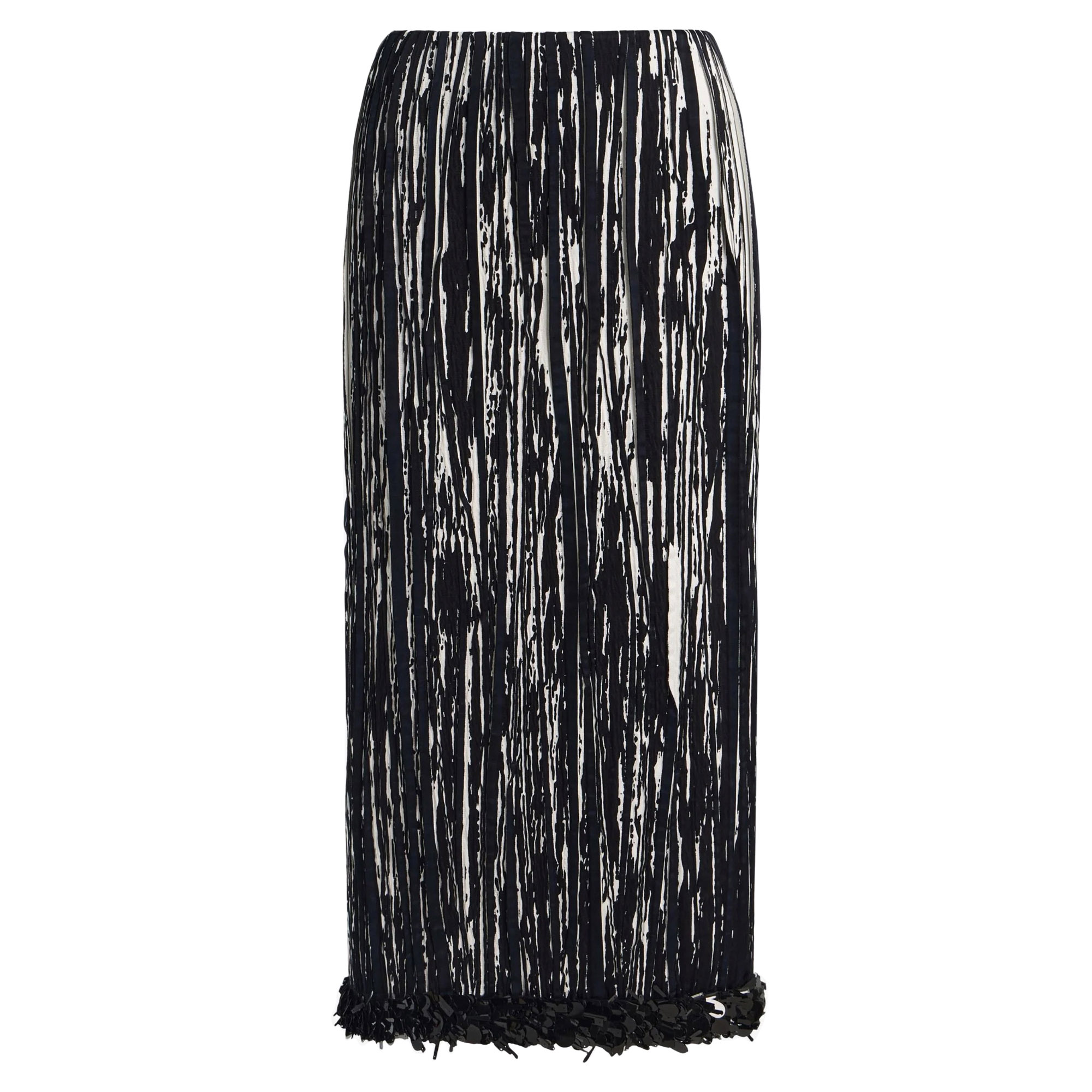 Pleated Pencil Skirt
