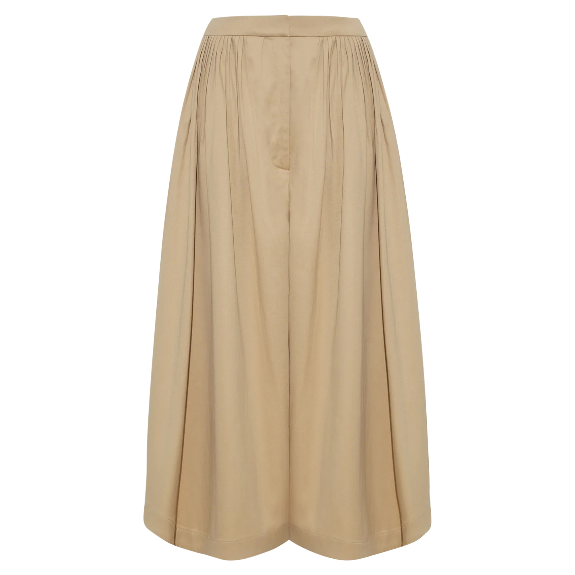 Athena Voluminous Cropped Pant In Cotton Twill