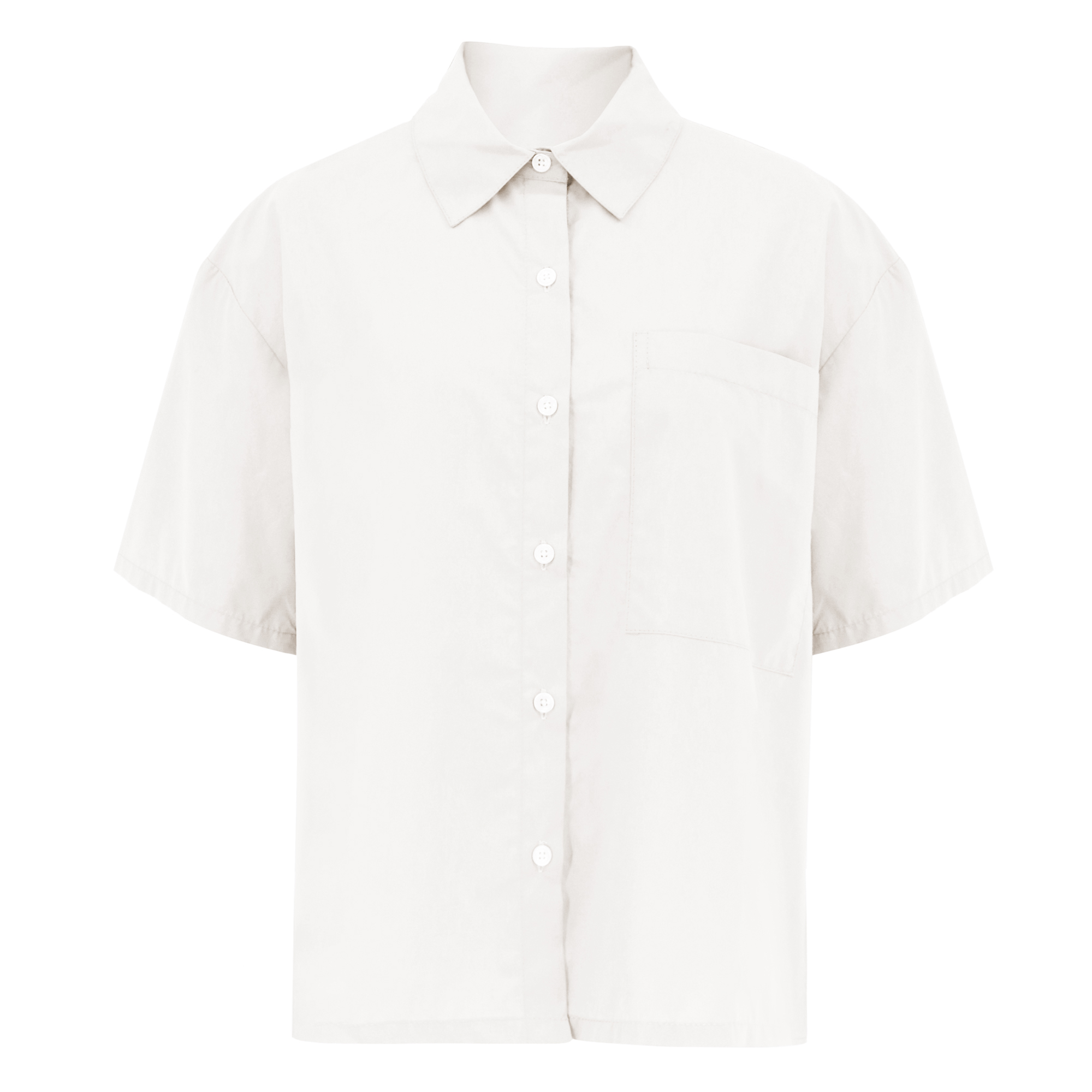 Clark Short Sleeve Split Back Button-Up Top