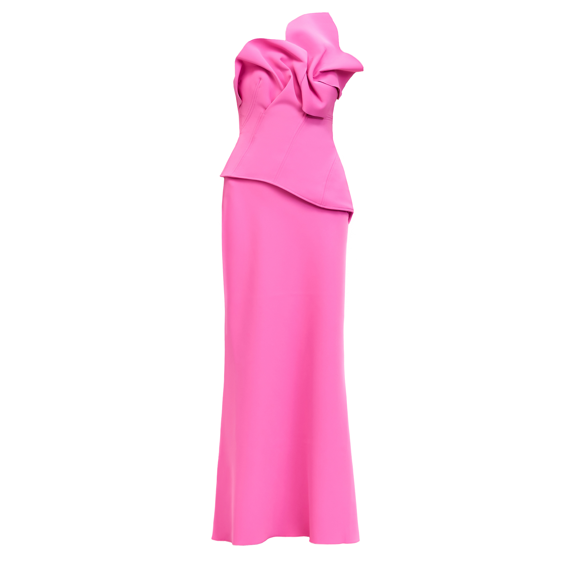 Esher Strapless Sculptural Maxi Dress