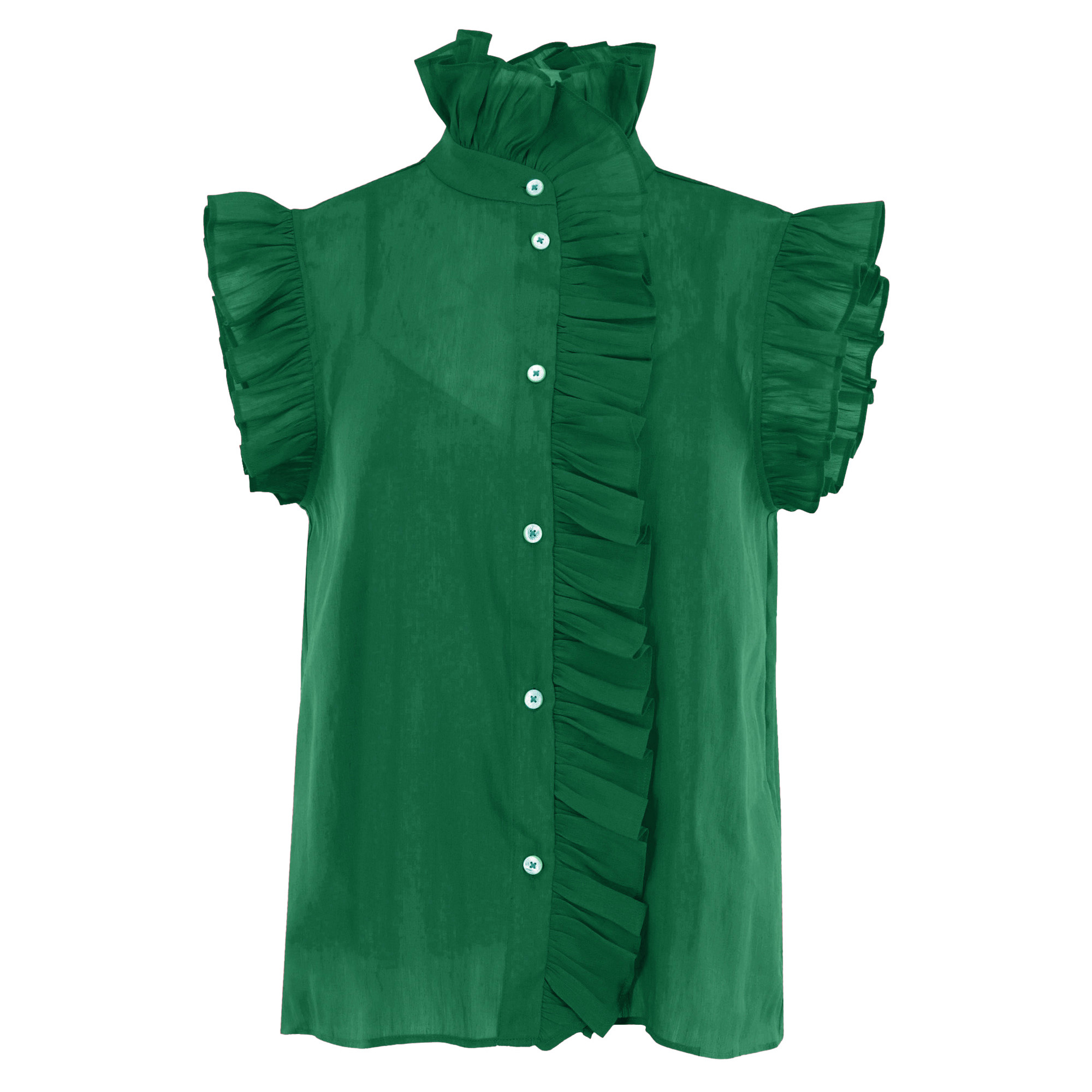 Marfa Cap Sleeve Ruffle Top