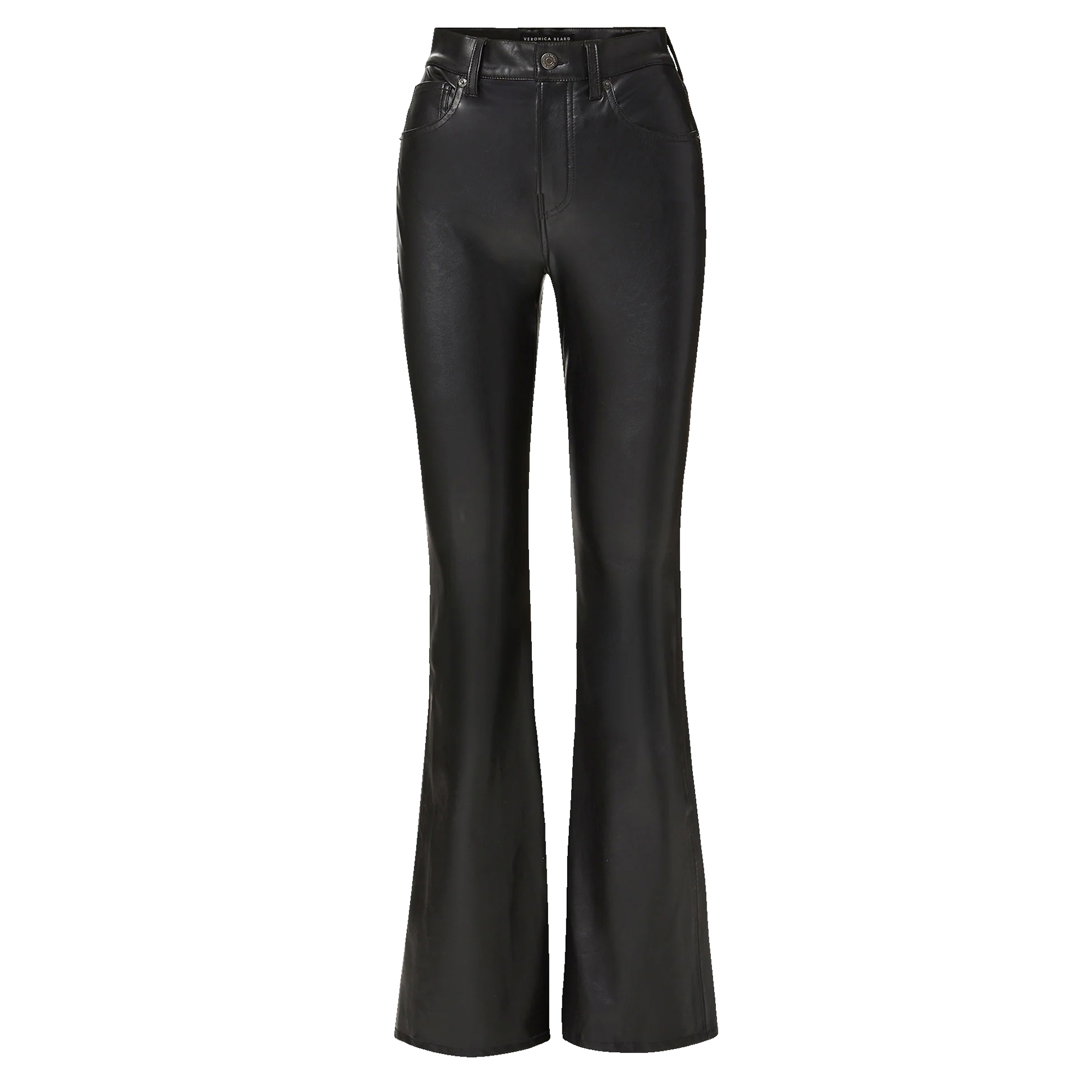 Beverly High Rise Skinny Flare Pant In Vegan Leather