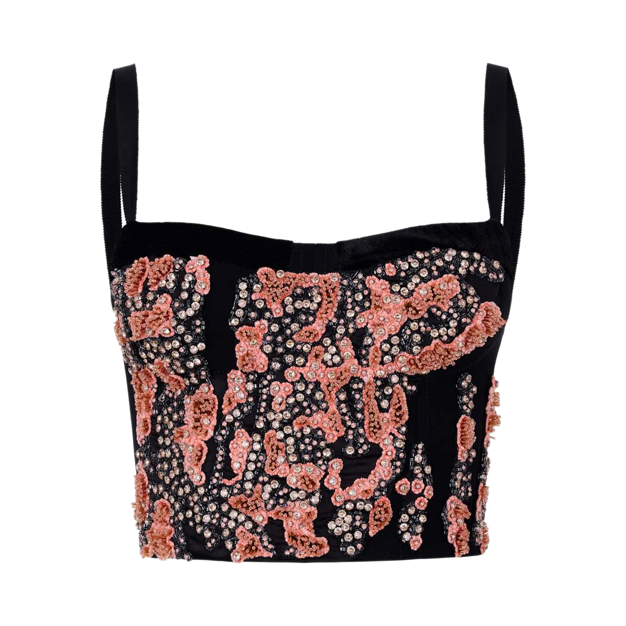 Sleeveless Bejeweled Bustier Top