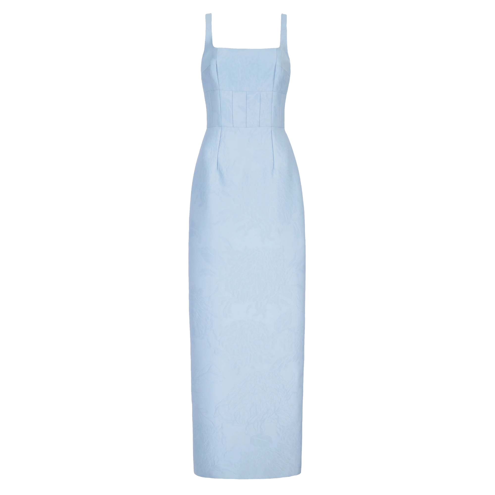 Megara Embossed Cloque Sleeveless Maxi Dress