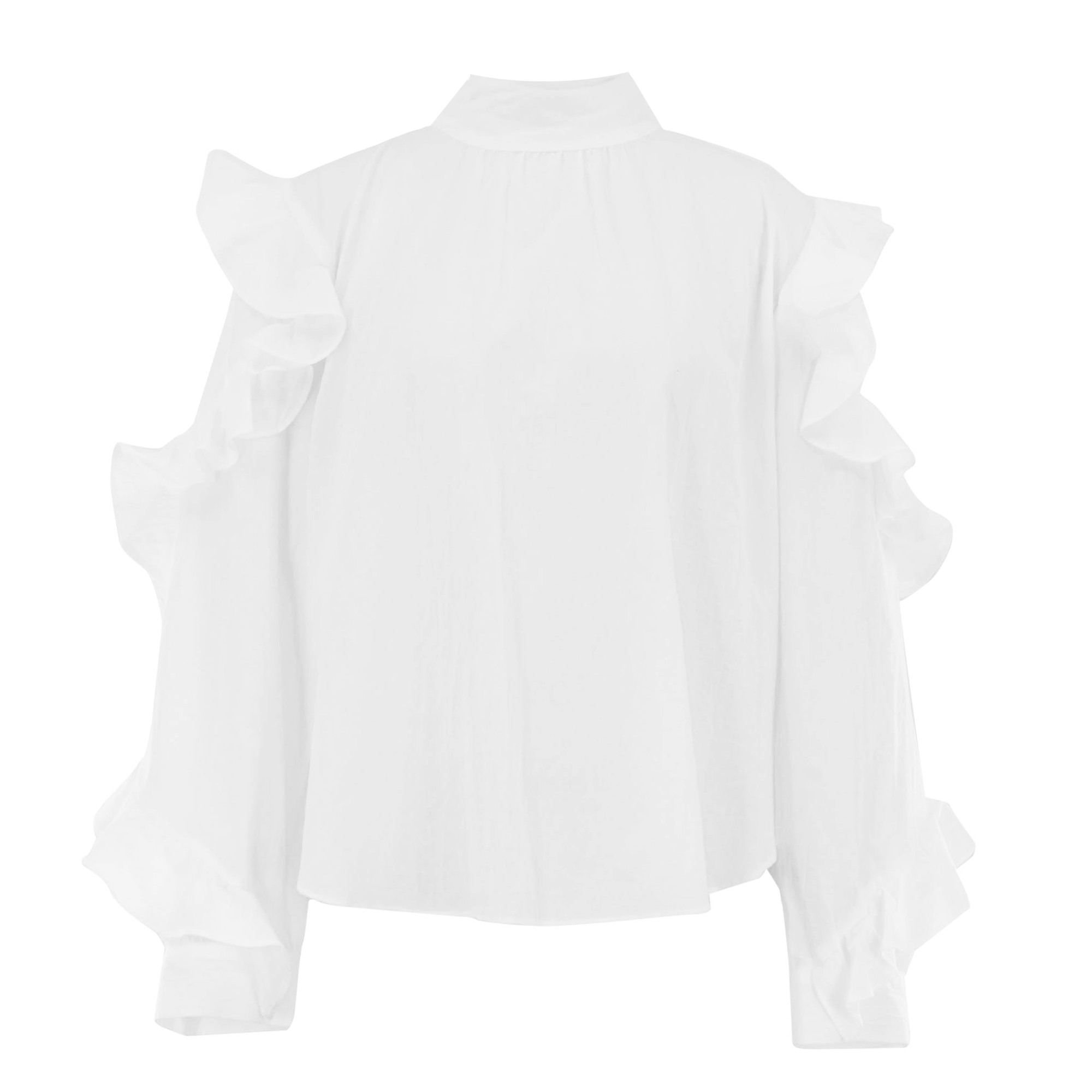 Akari Long Sleeve Ruffle Shirt