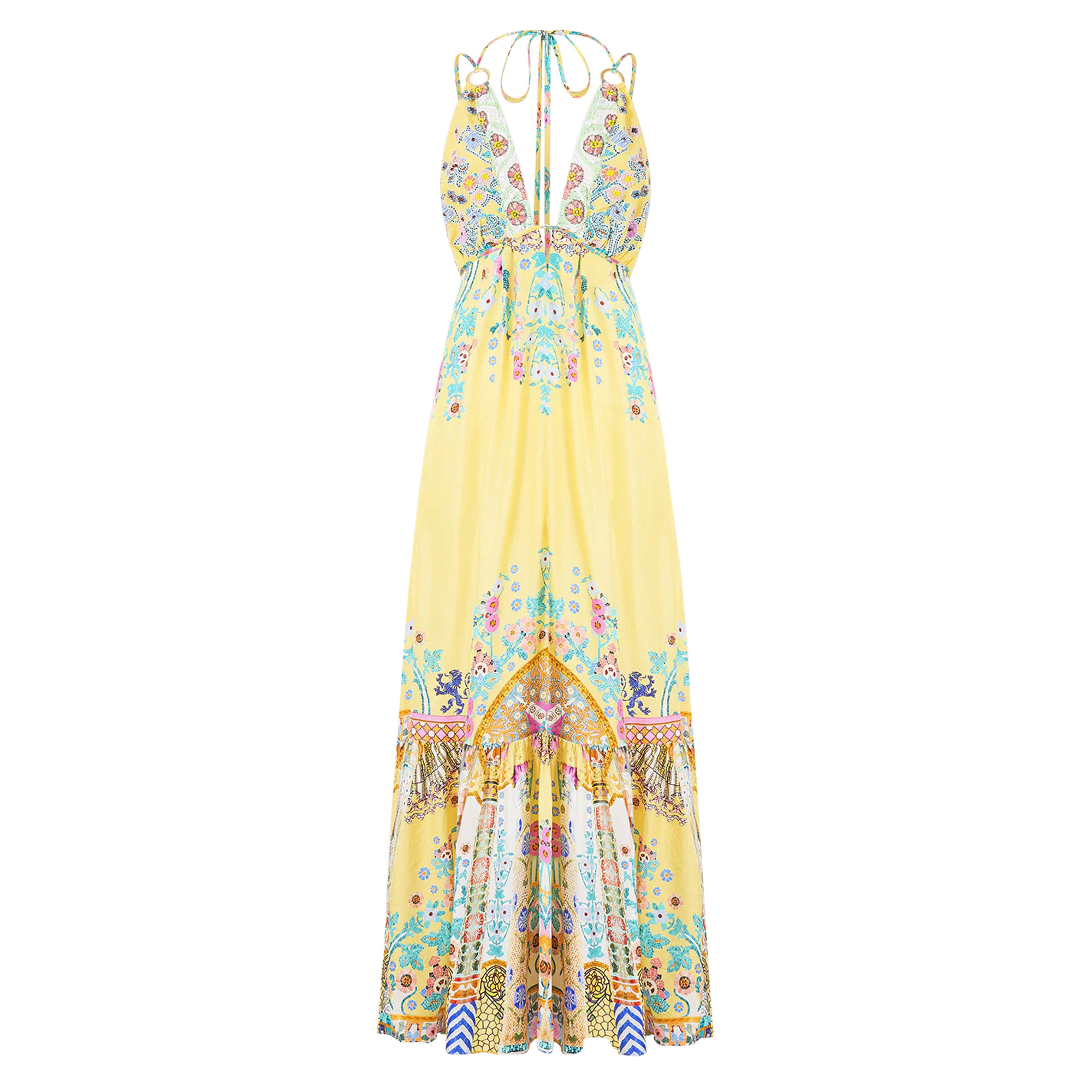 Sleeveless Tiered Maxi Dress With Hardware