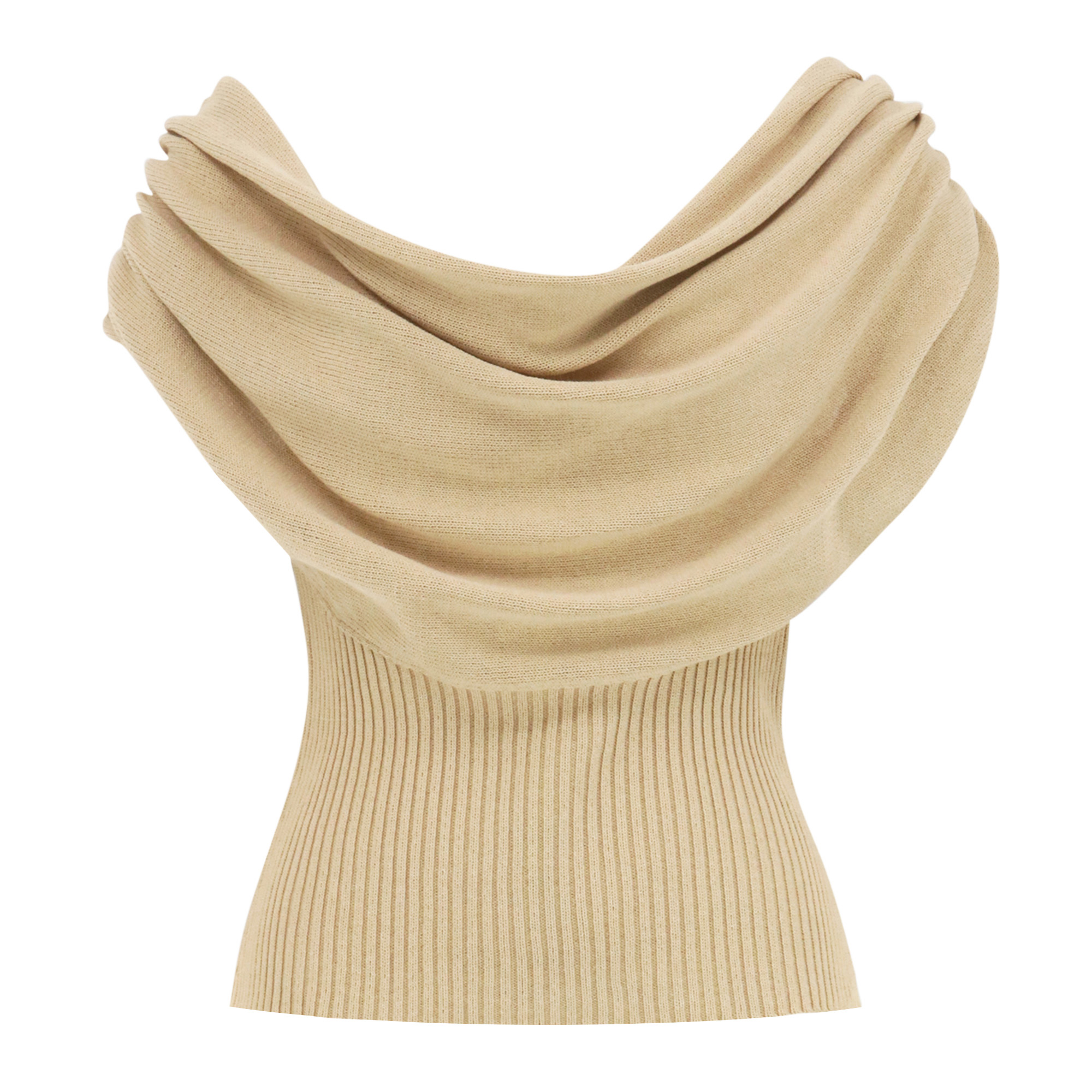 Meeka Cowl Neck Knit Tank Top