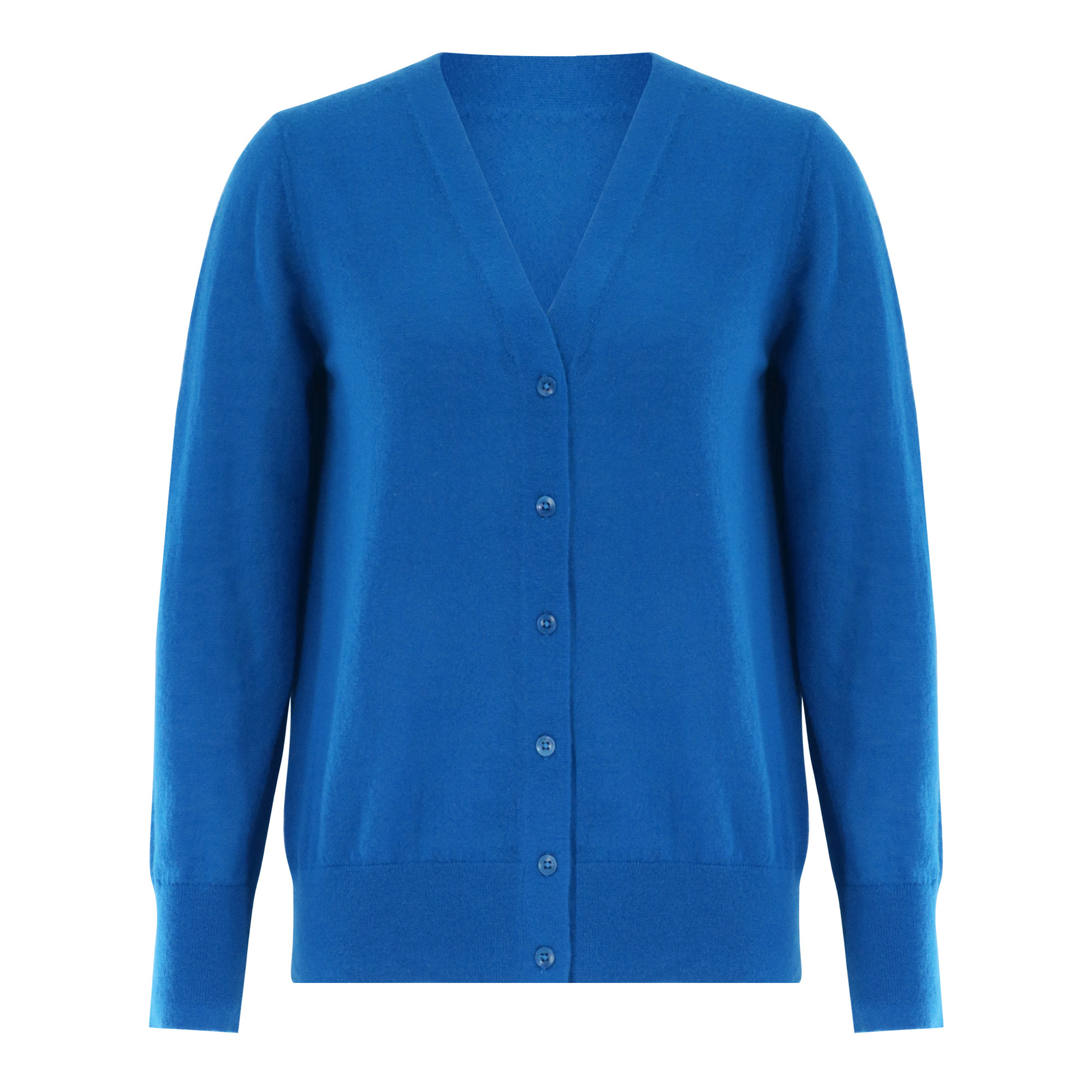 Skinlike Mercerized Wool V-Neck Cardigan