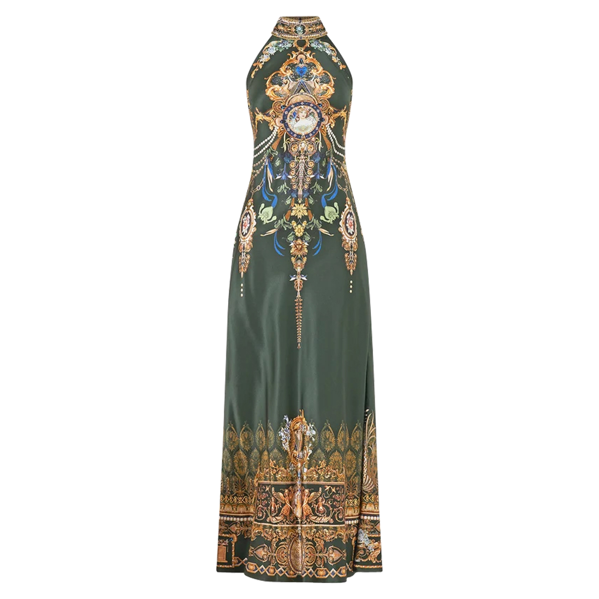 High Neck Bias Dress