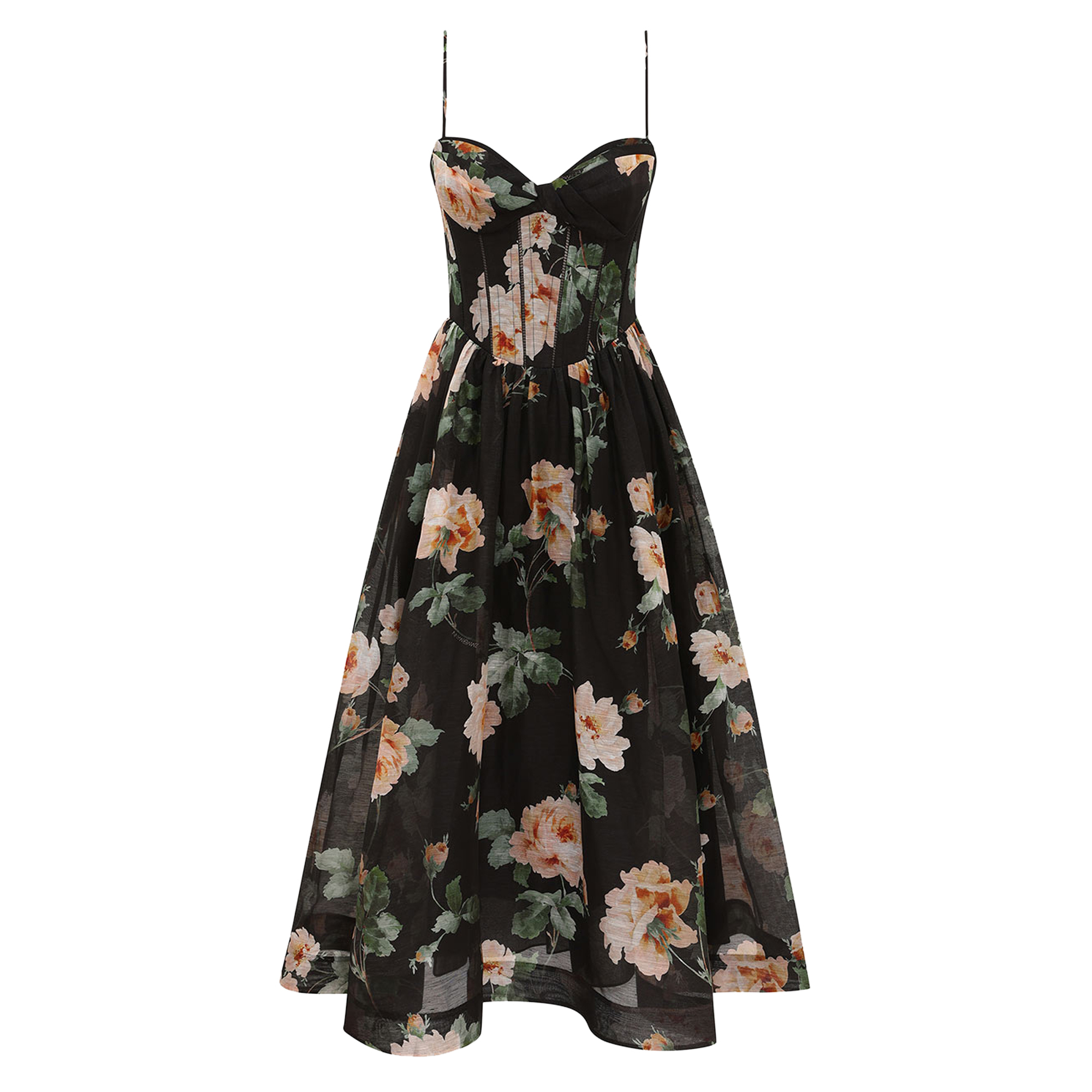 Luna Sleeveless Corset Midi Dress