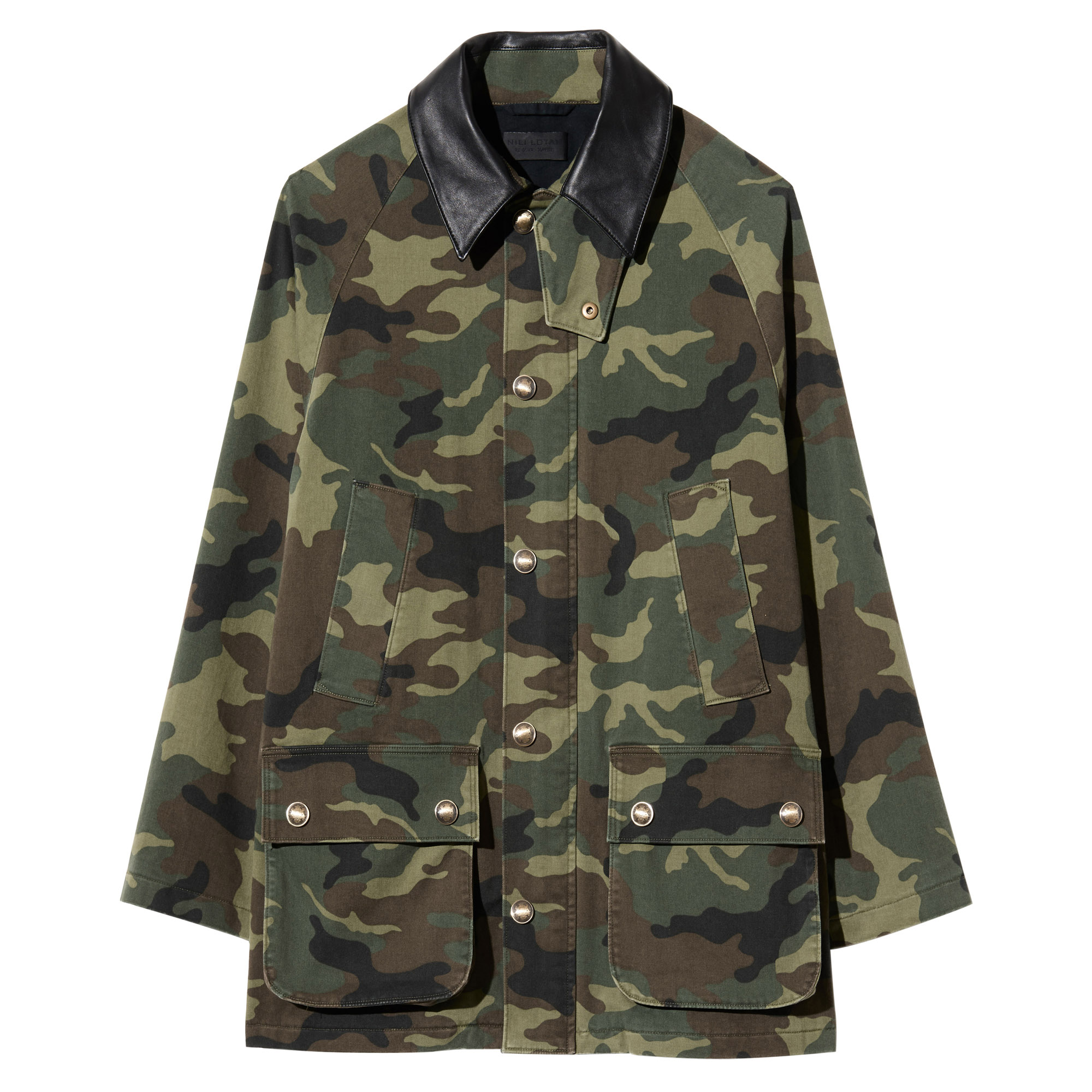 Andrew Snap-Front Parka With Leather Collar