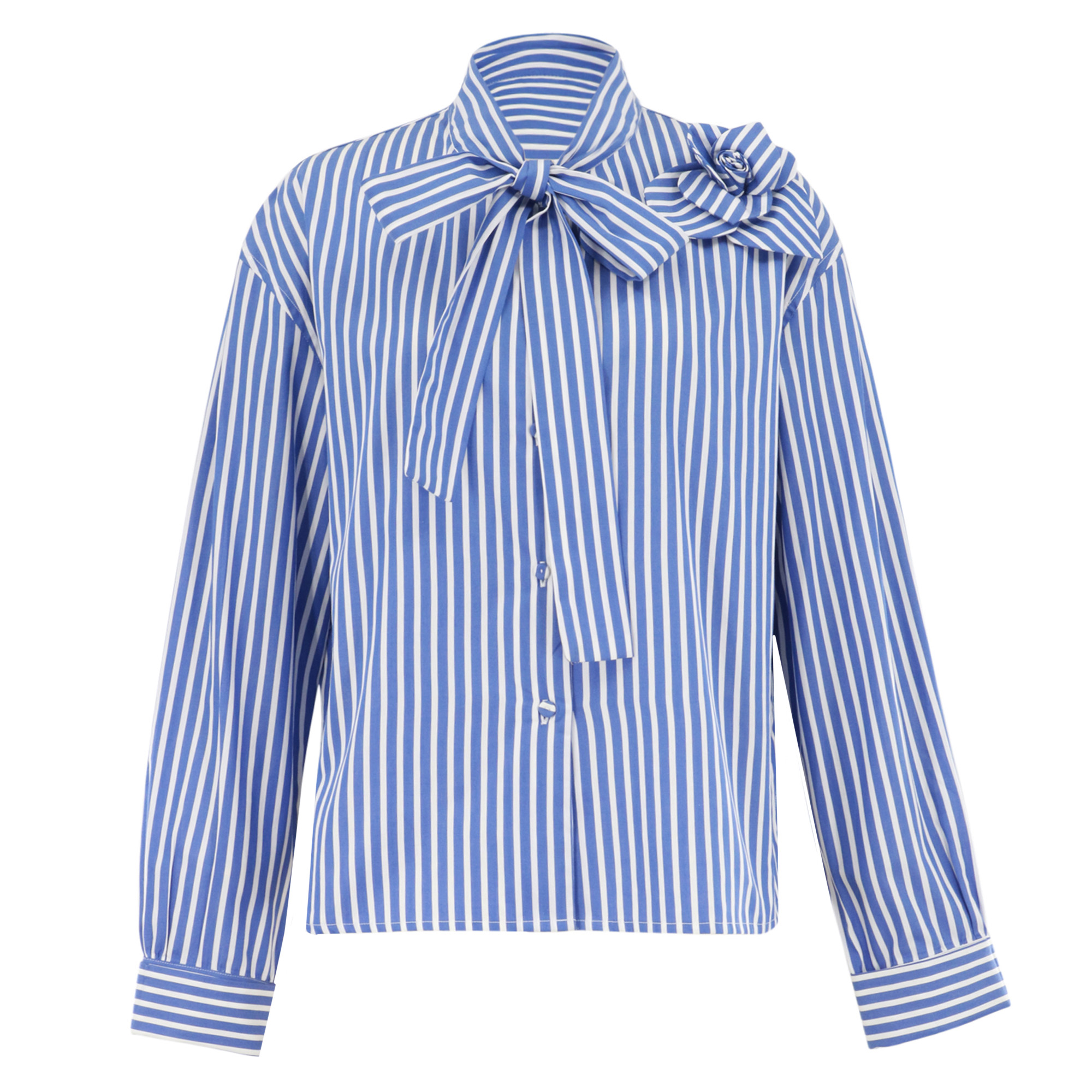 Flor Tied Long Sleeve Poplin Shirt
