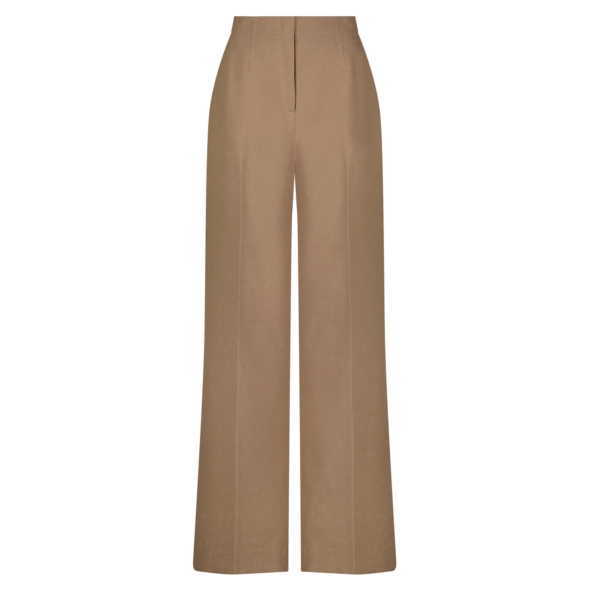 High Waisted Melange Crepe Pant
