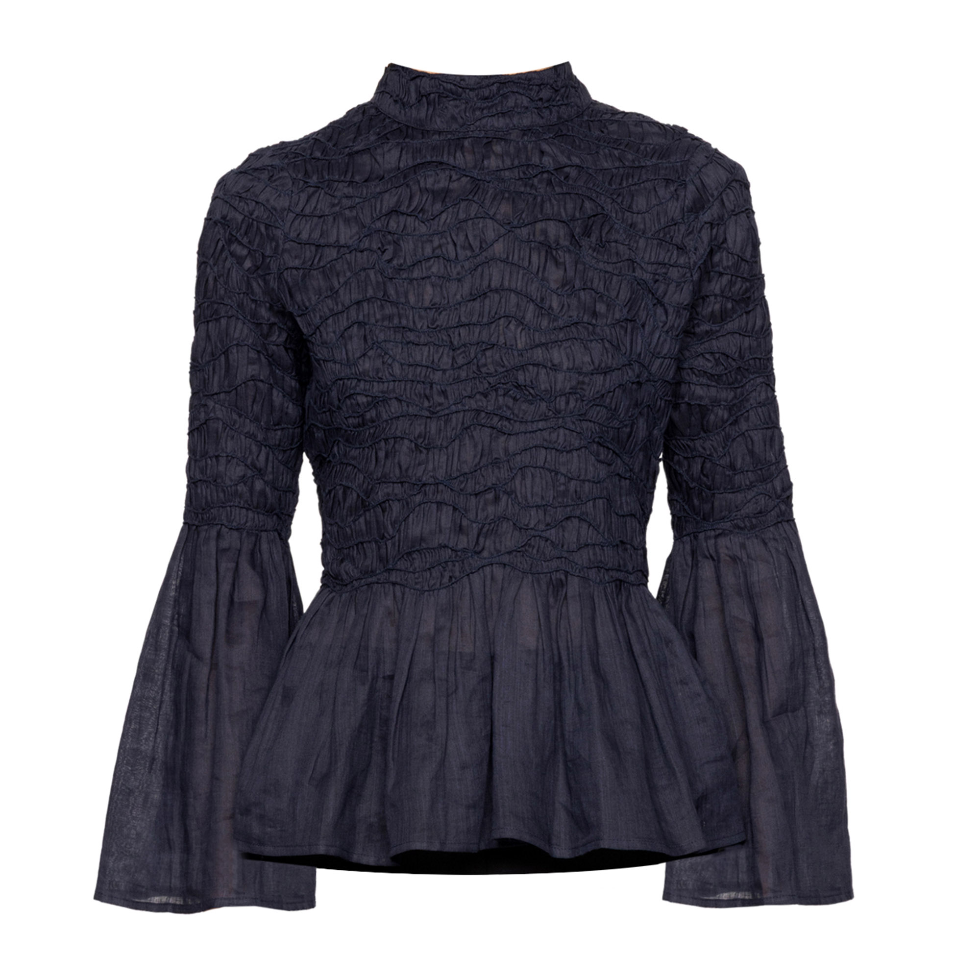 Imogen Soild Long Sleeve Peplum Top