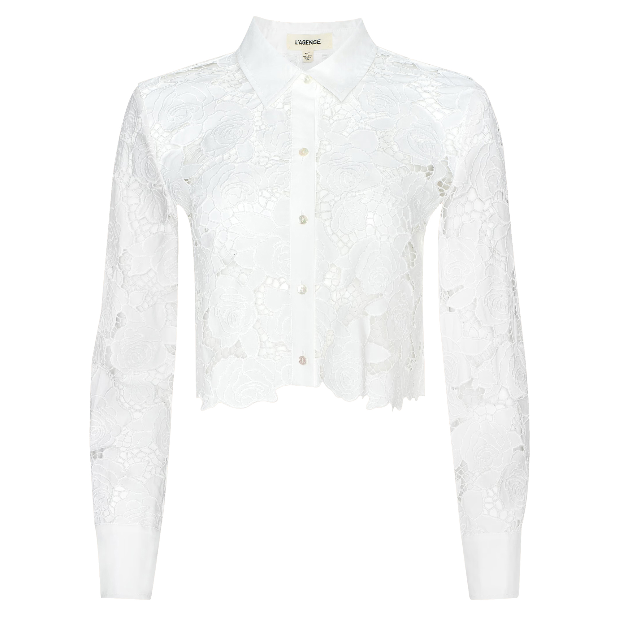 Seychelle Cropped Eyelet Blouse
