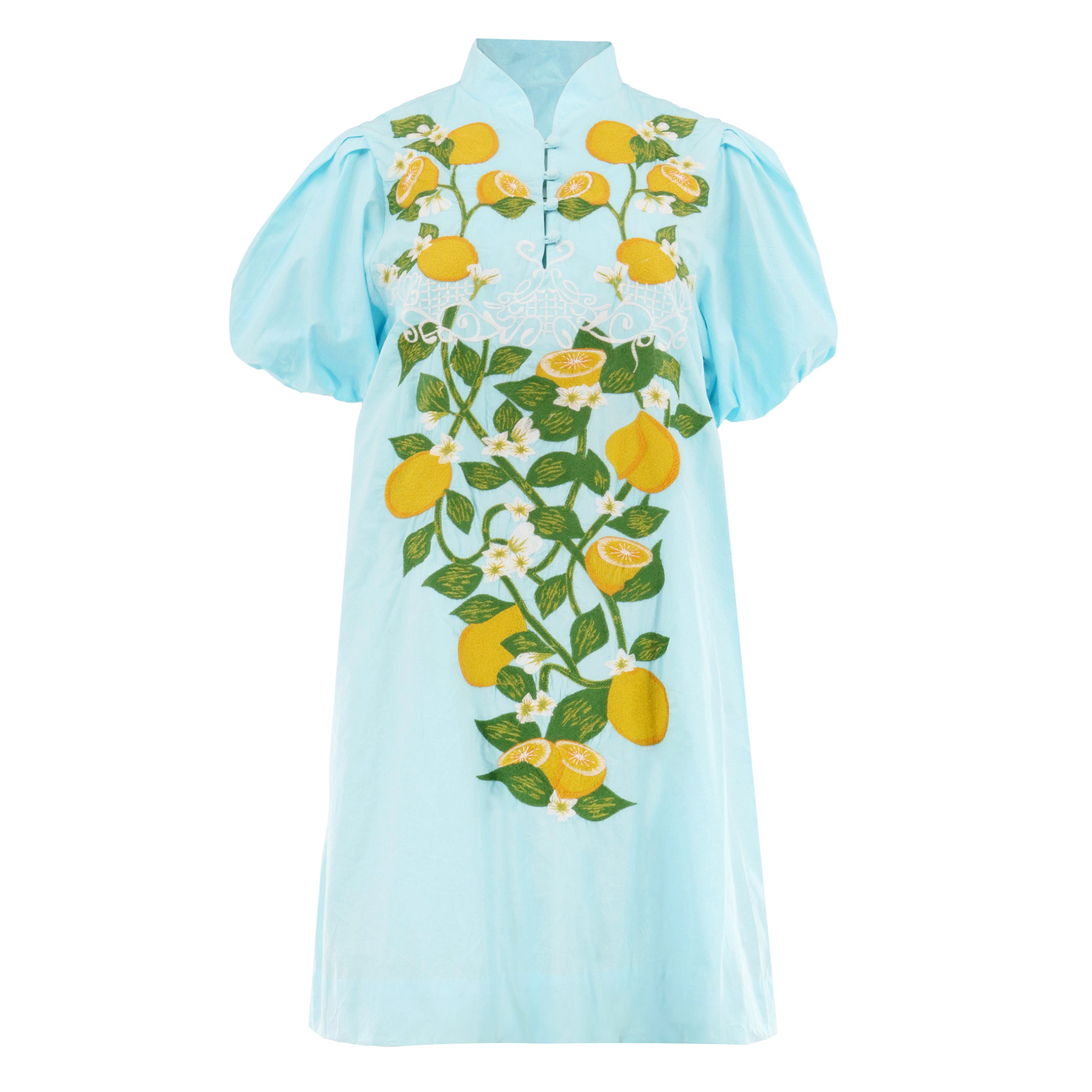 Elliana Puff Sleeve Barong Mini Dress