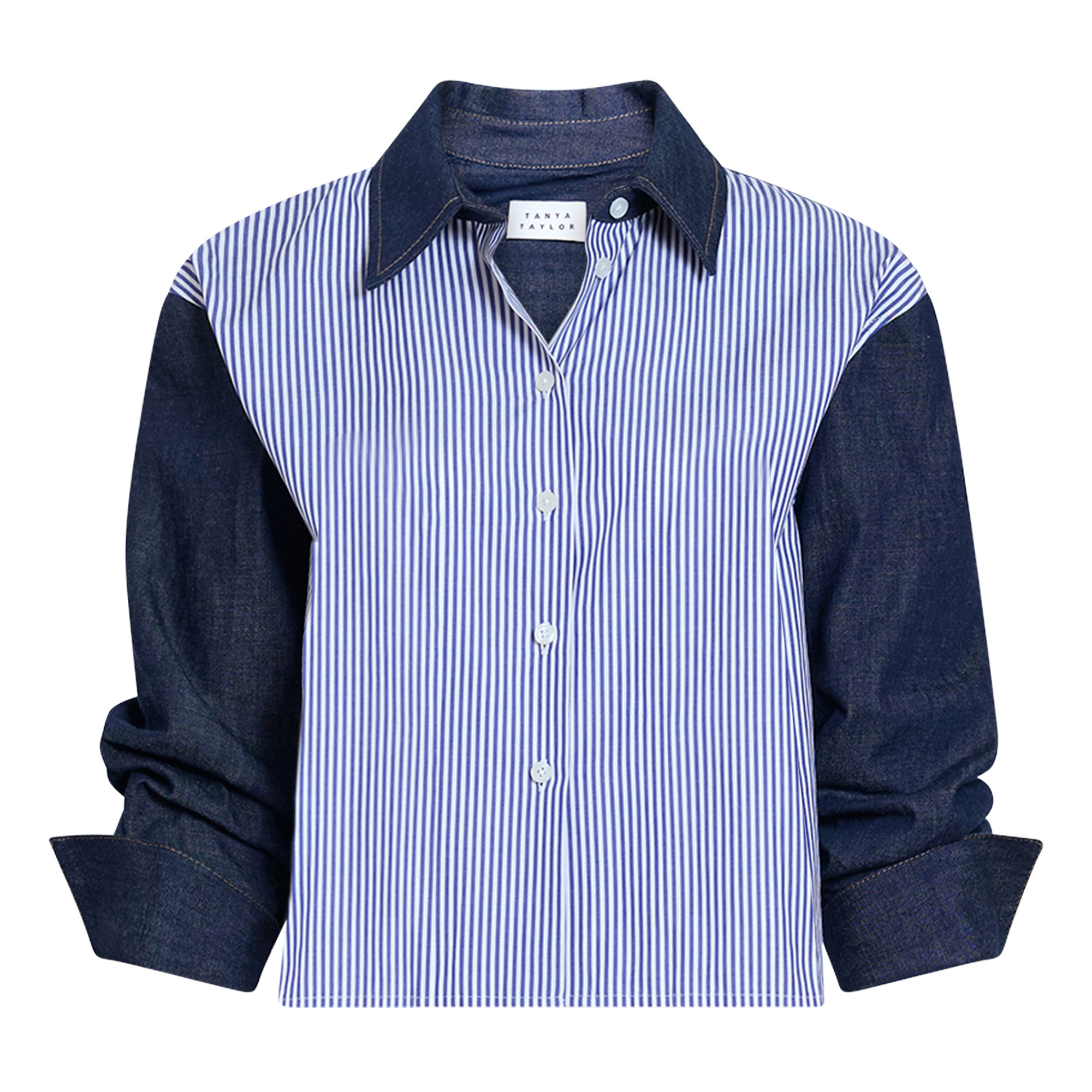 Largaux Striped And Denim Top