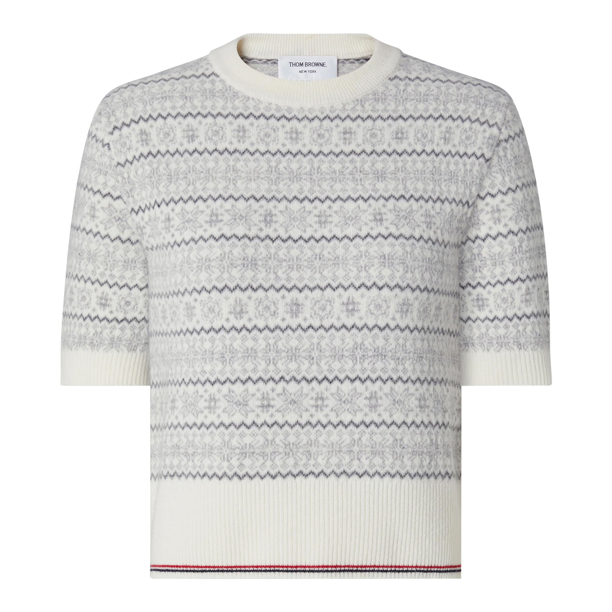 Snowflake Fairisle Short Sleeve Sweater