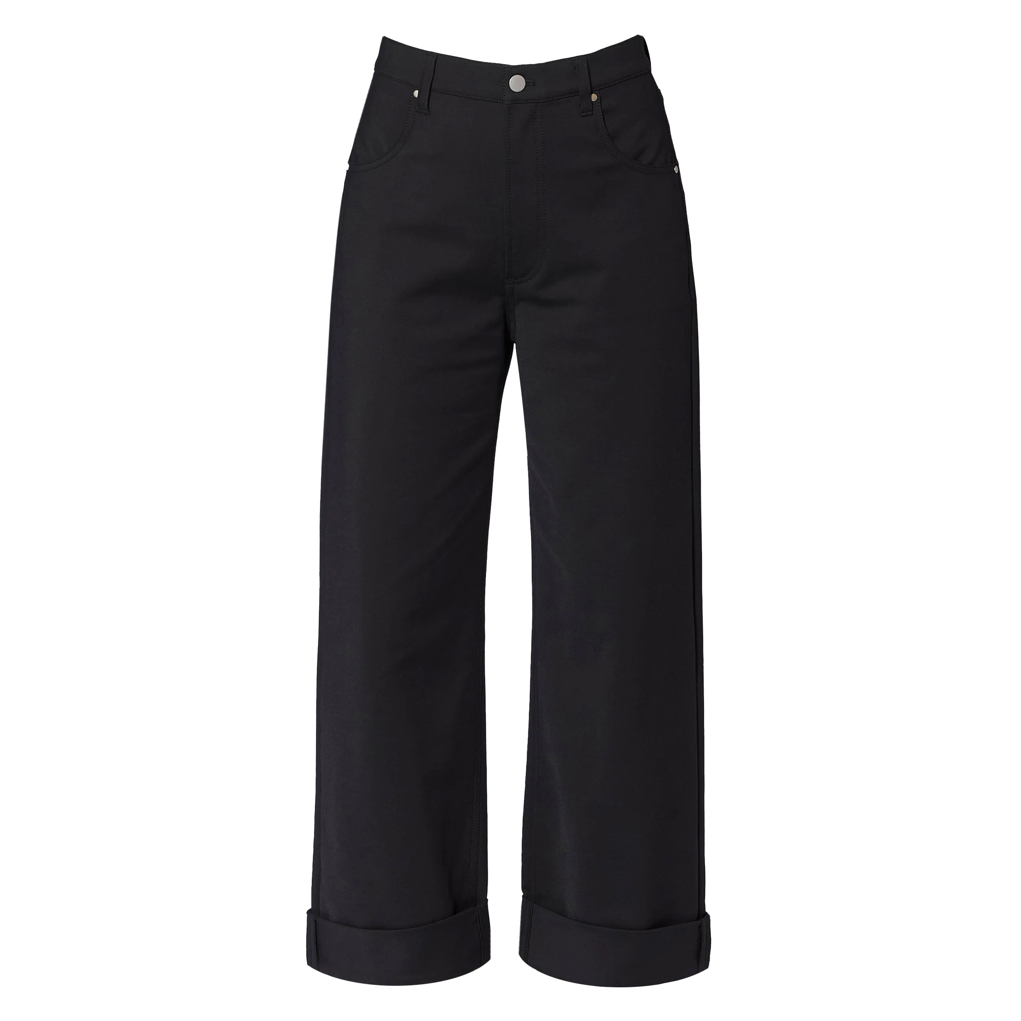 Double Cloth Cropped Cotton Pants