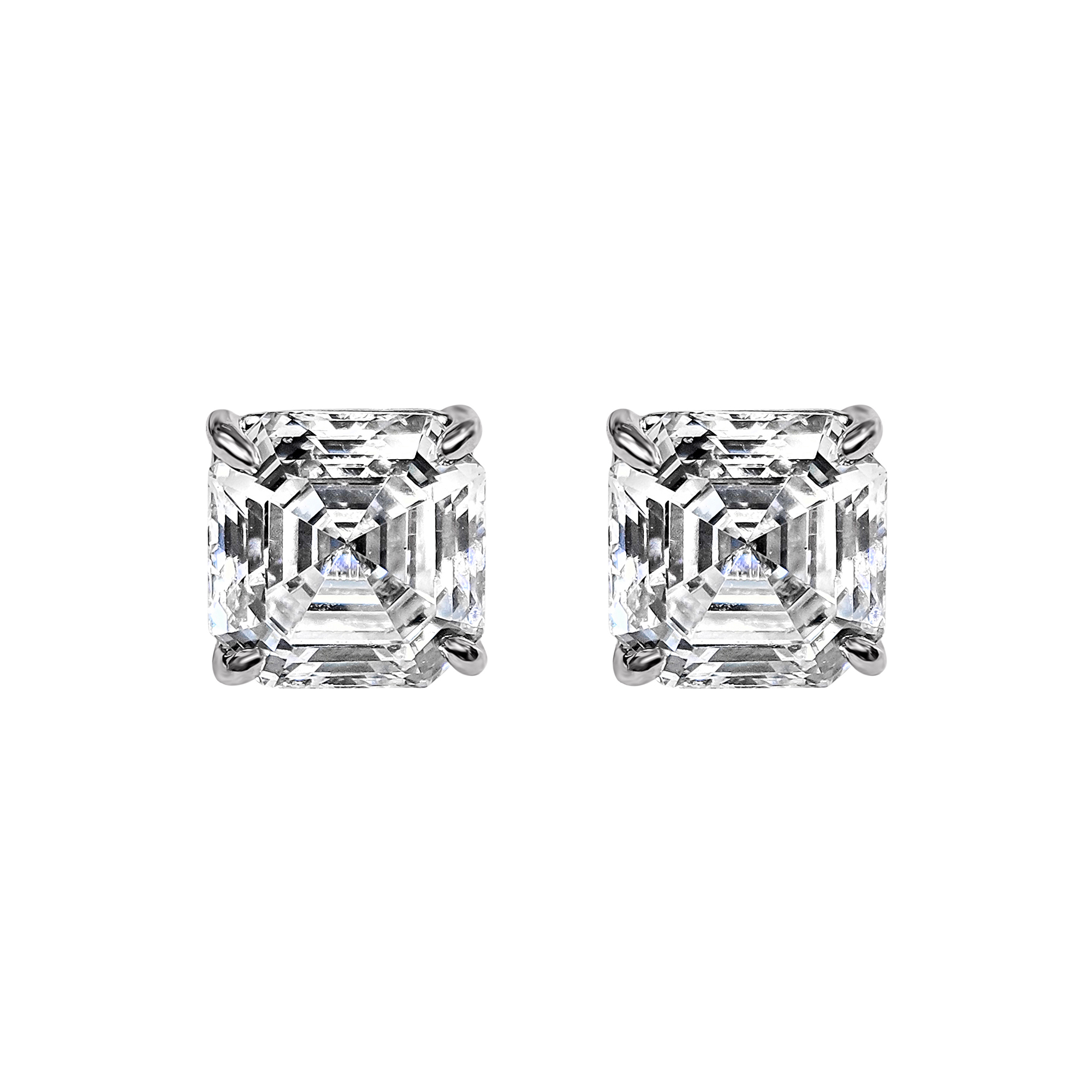 Asscher Stud Earrings