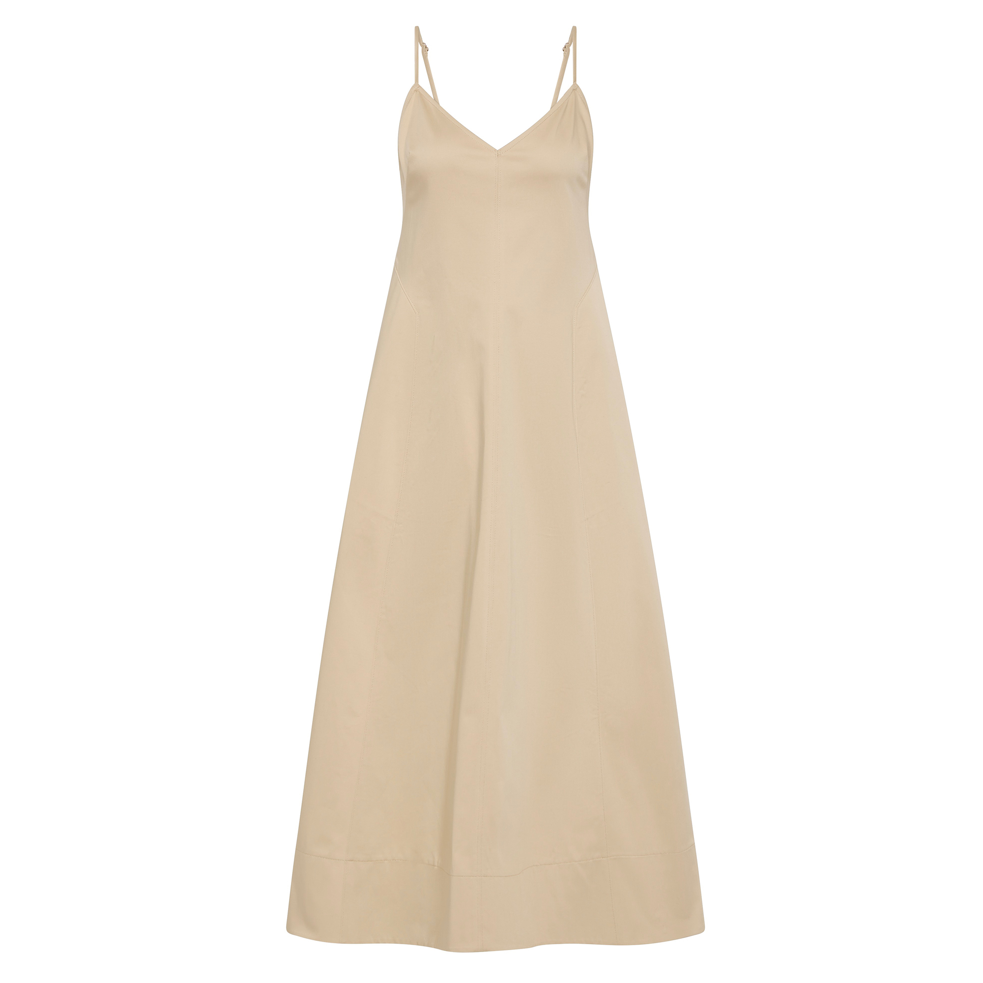Sleeveless Structured Cotton Midi Dress