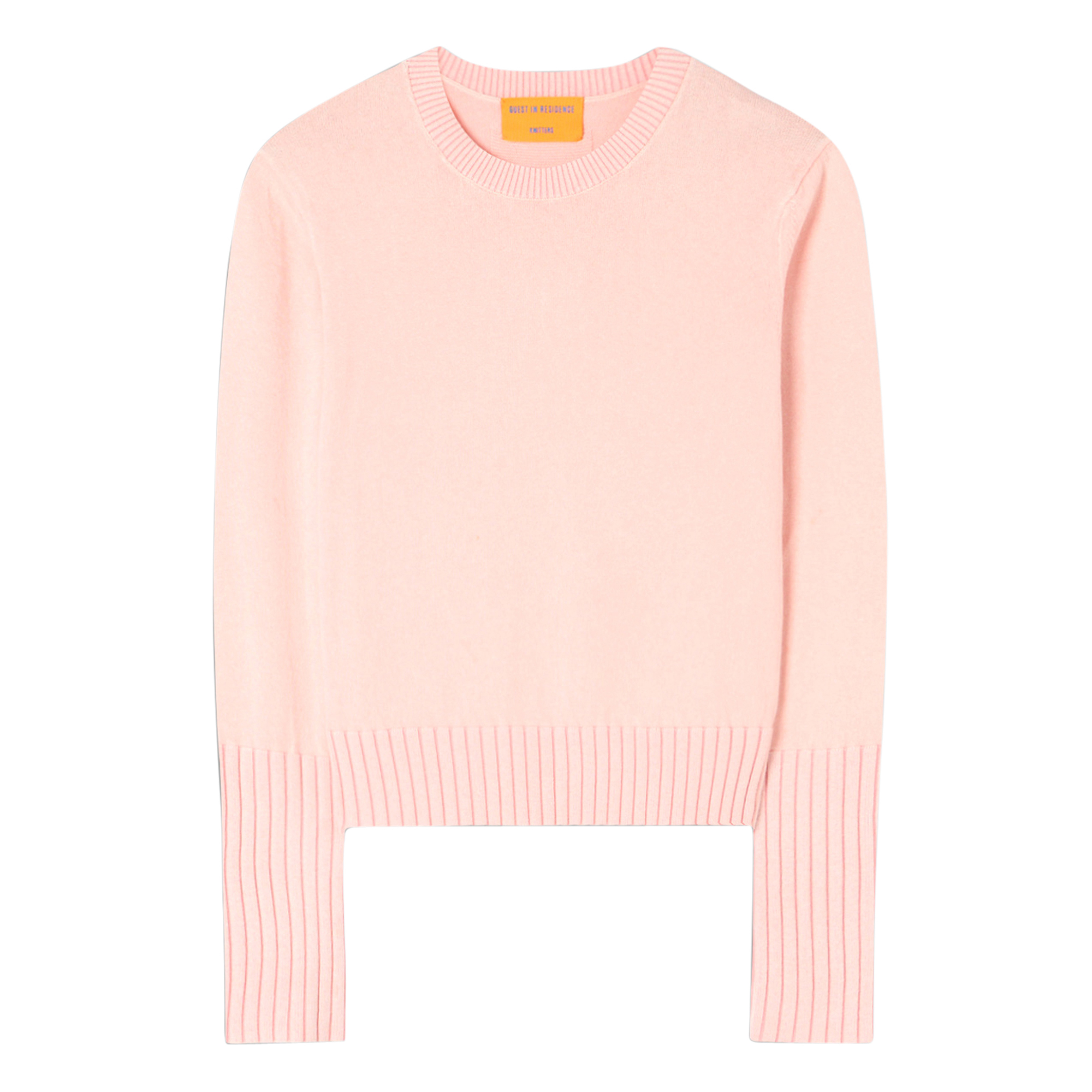 Long Sleeve Sunwash Shrunken Crewneck Sweater
