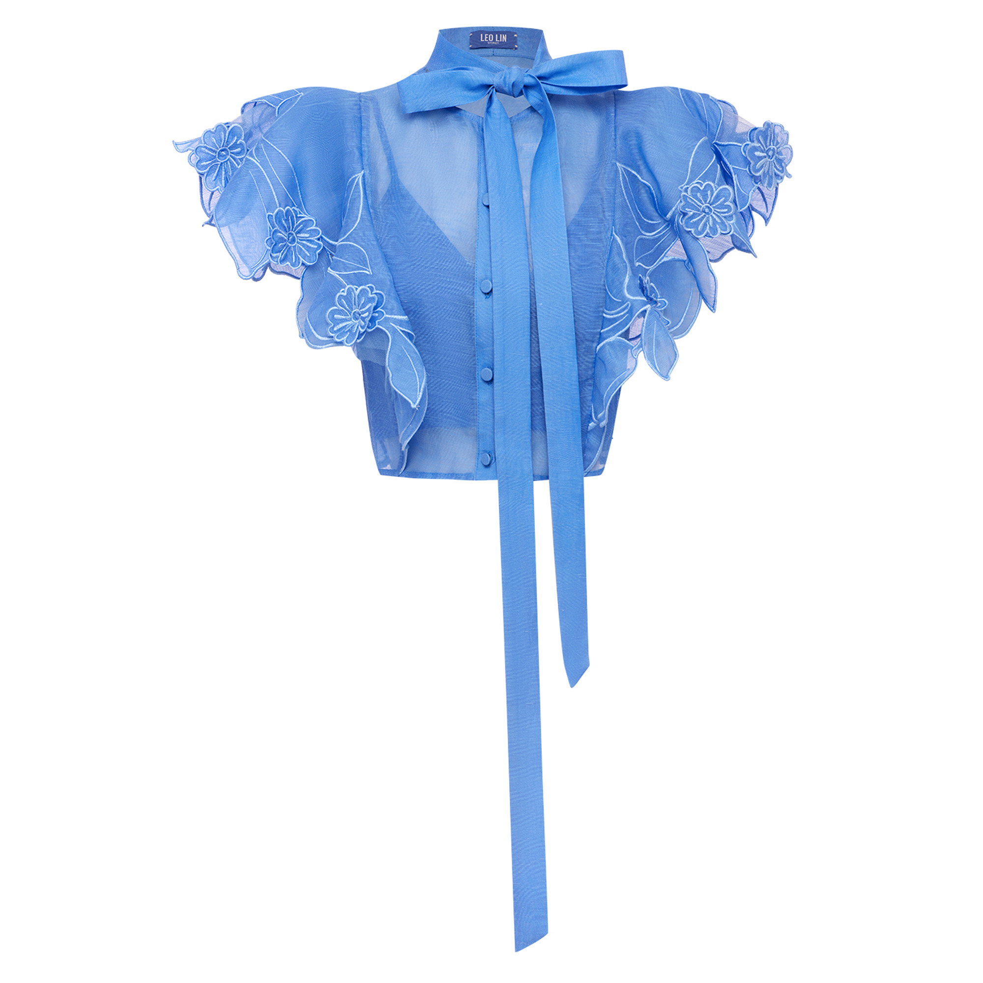 Jasmine Applique Flutter Sleeve Top