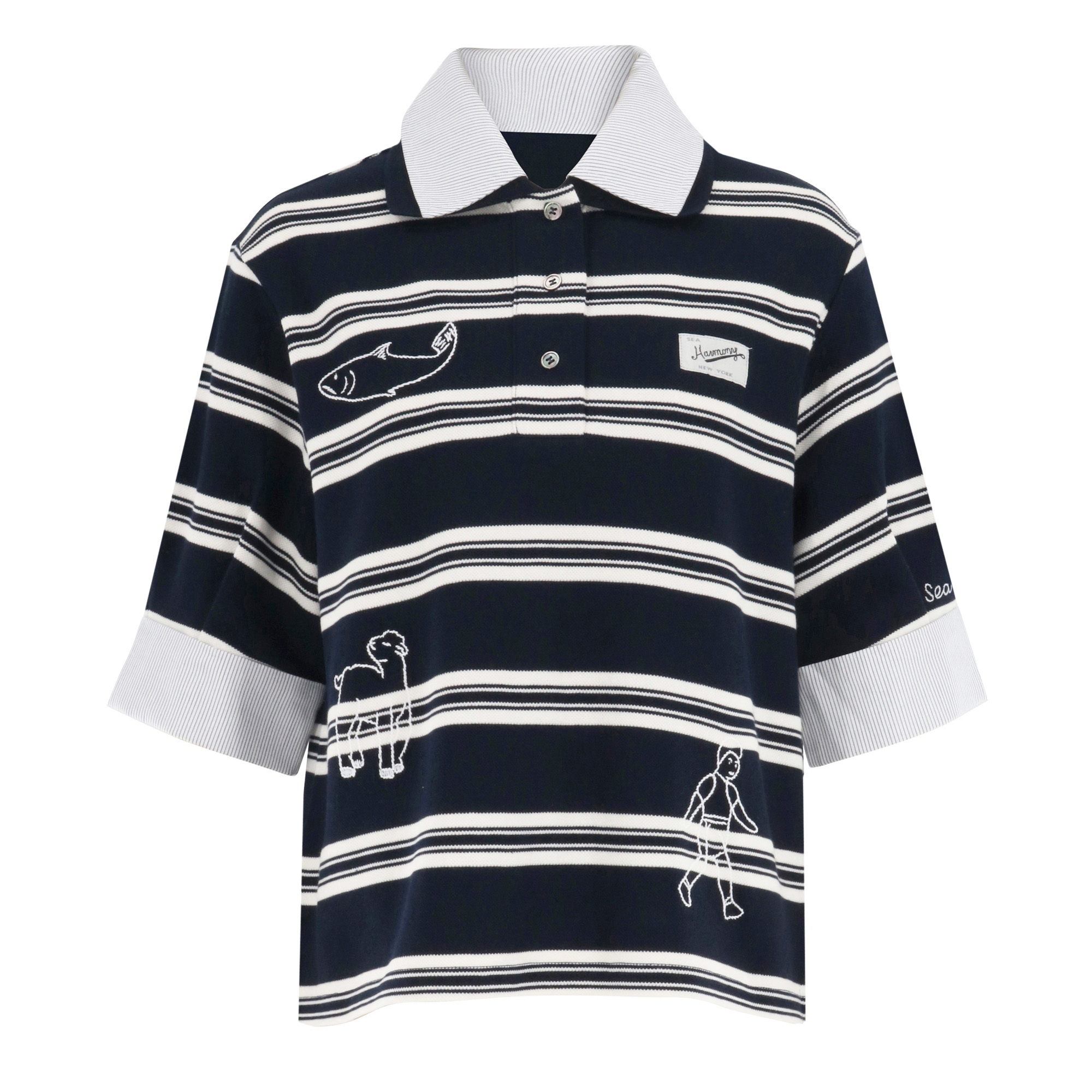 Mina Novelty Double Layer Polo