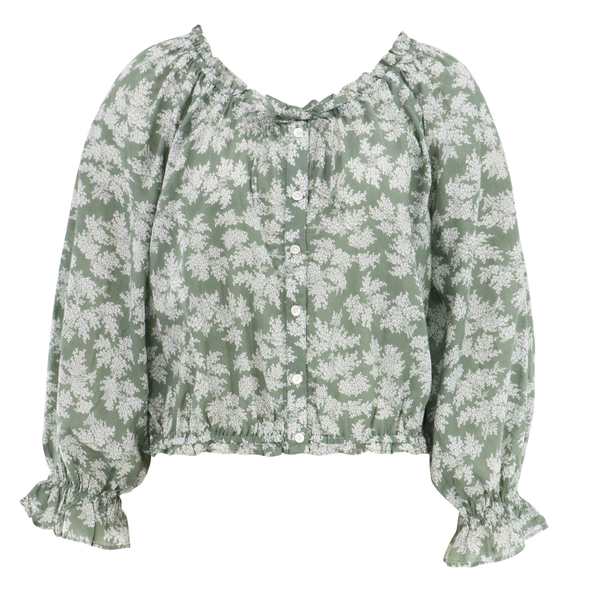 Williamsen Long Sleeve Floral Button-Down Blouse