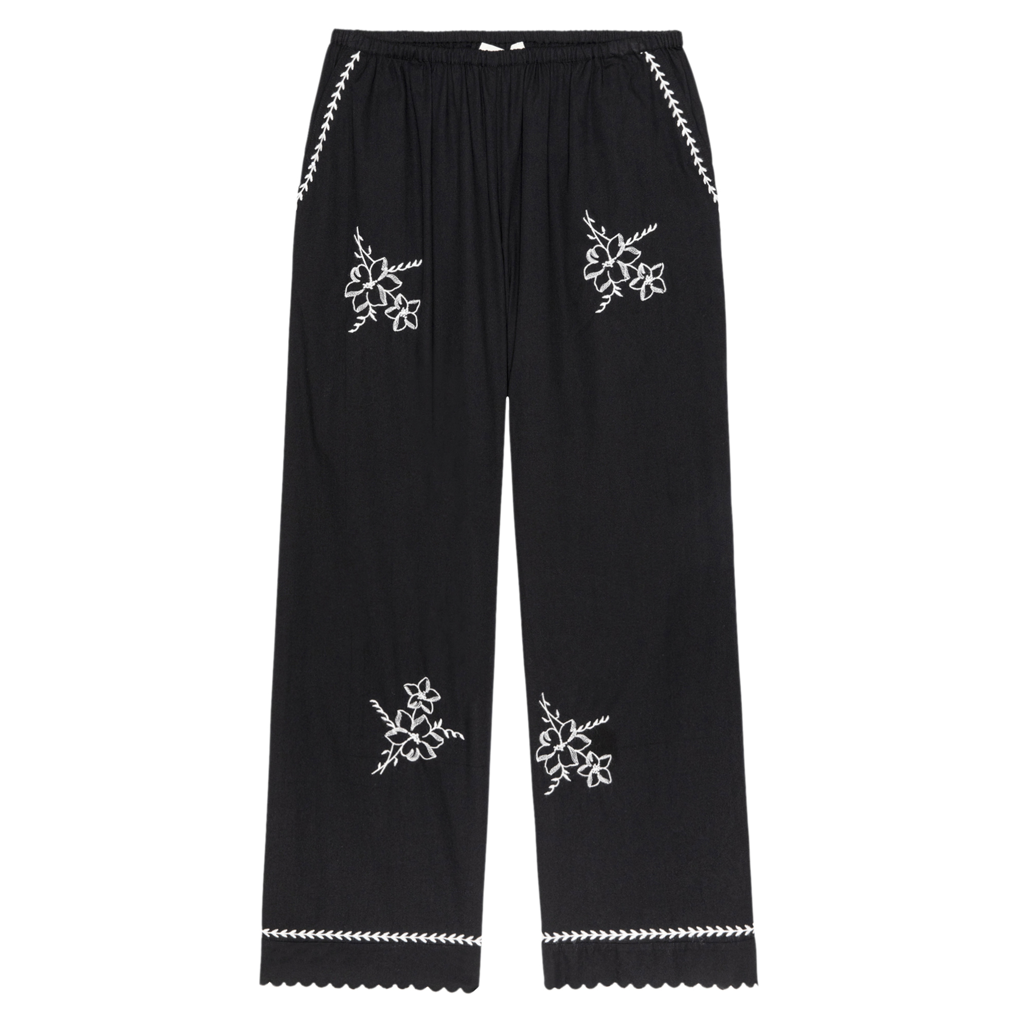 The Weekend Pant With Hanky Embroidery