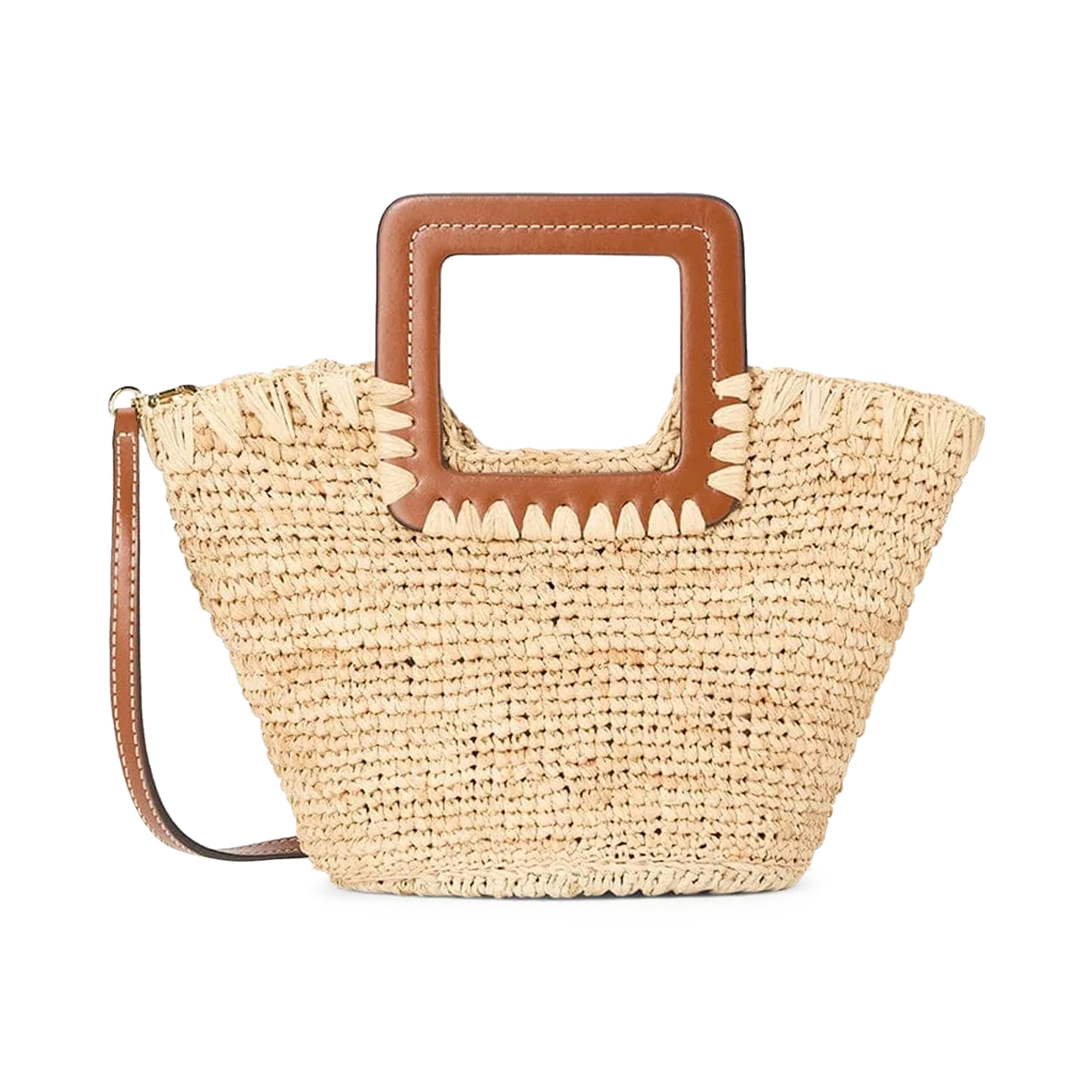 Shirley Raffia Mini Bucket Bag
