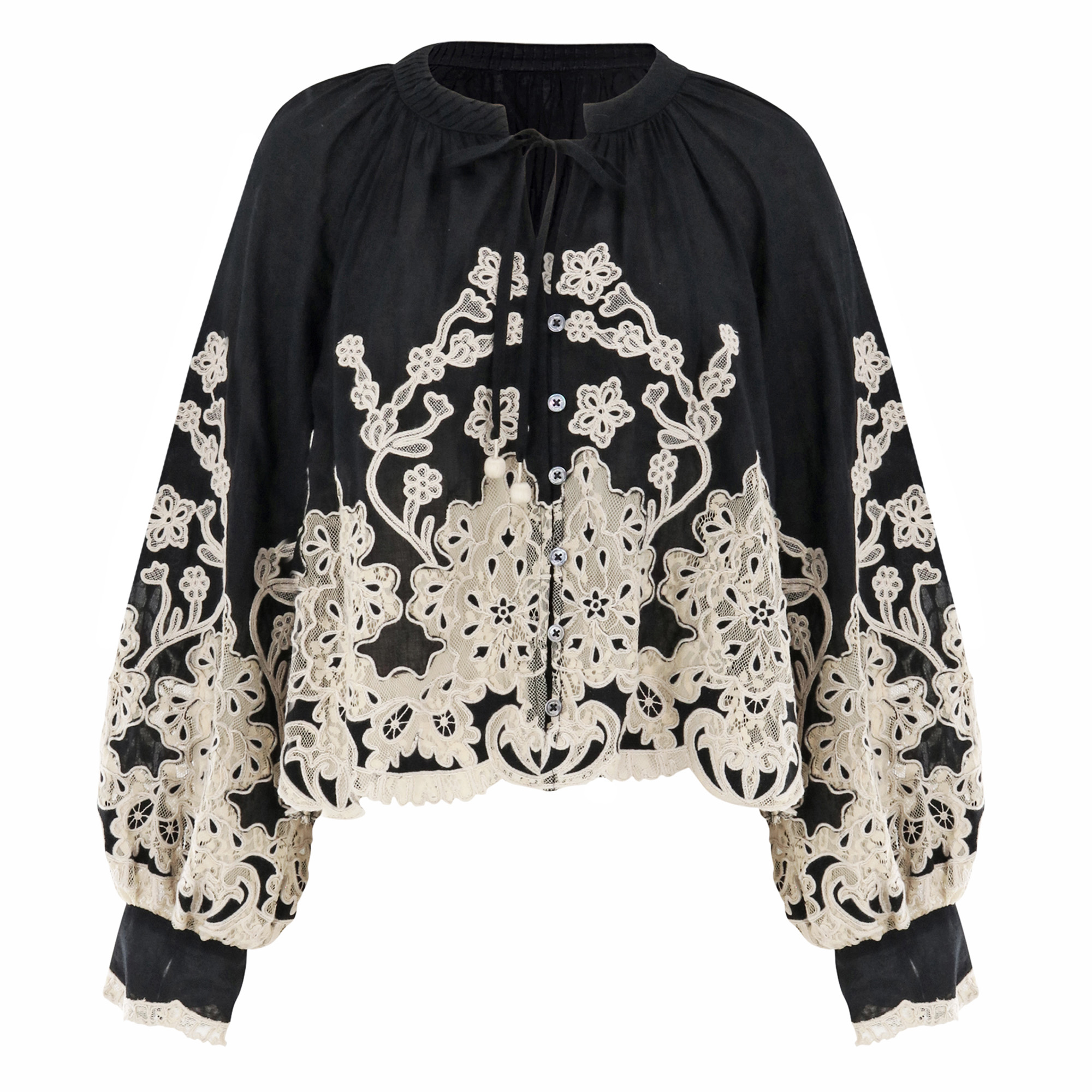 Gracelyn Long Sleeve Lace Detail Top