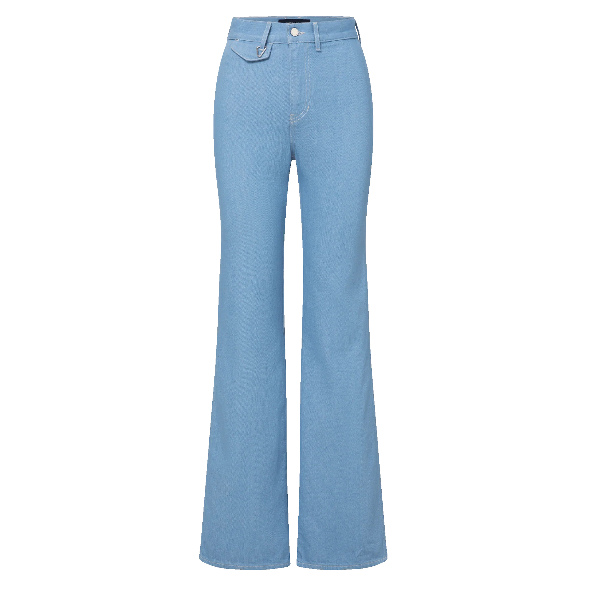 Crosbie High-Rise Wide-Leg Flap-Pocket Jean