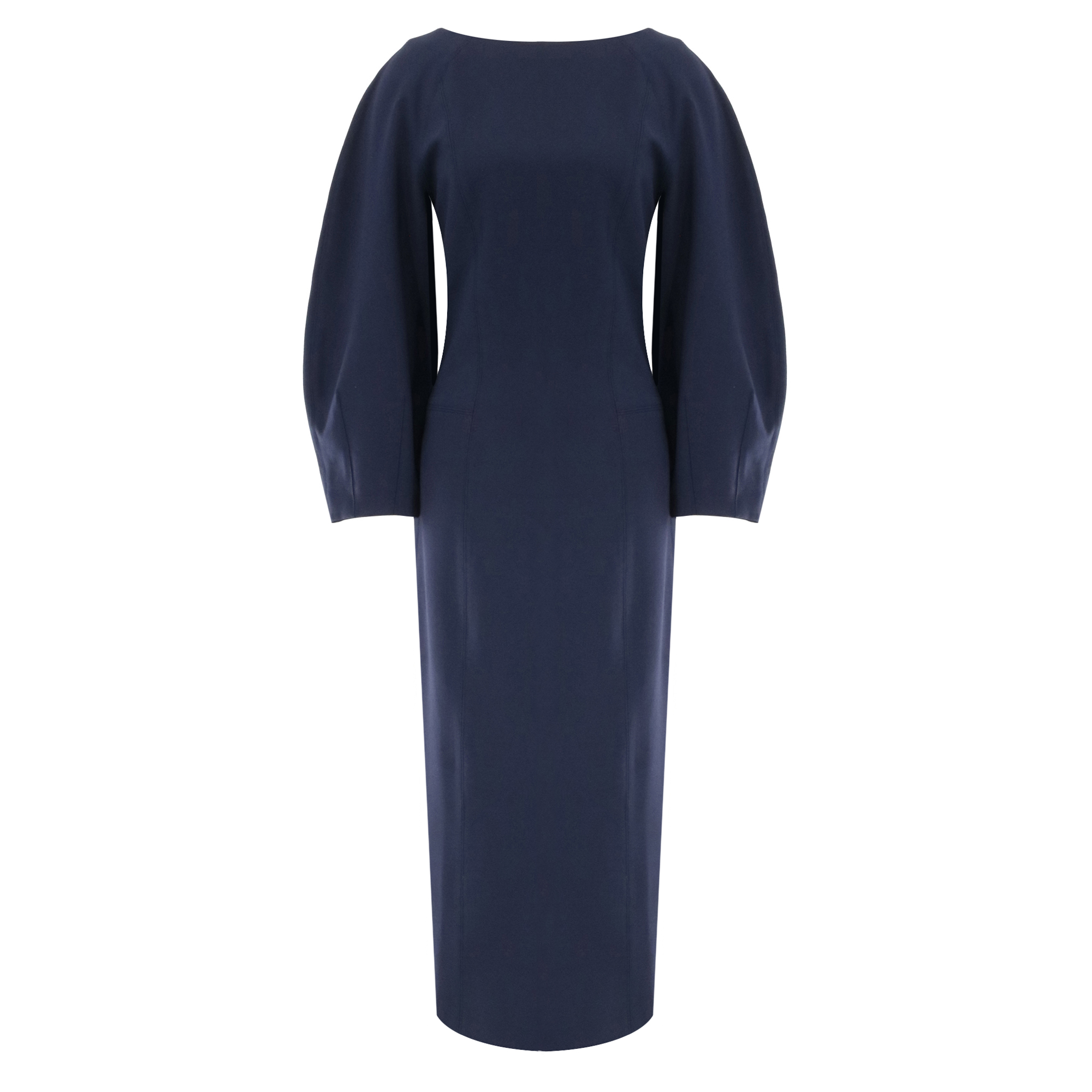 Long Sleeve Crewneck Midi Dress