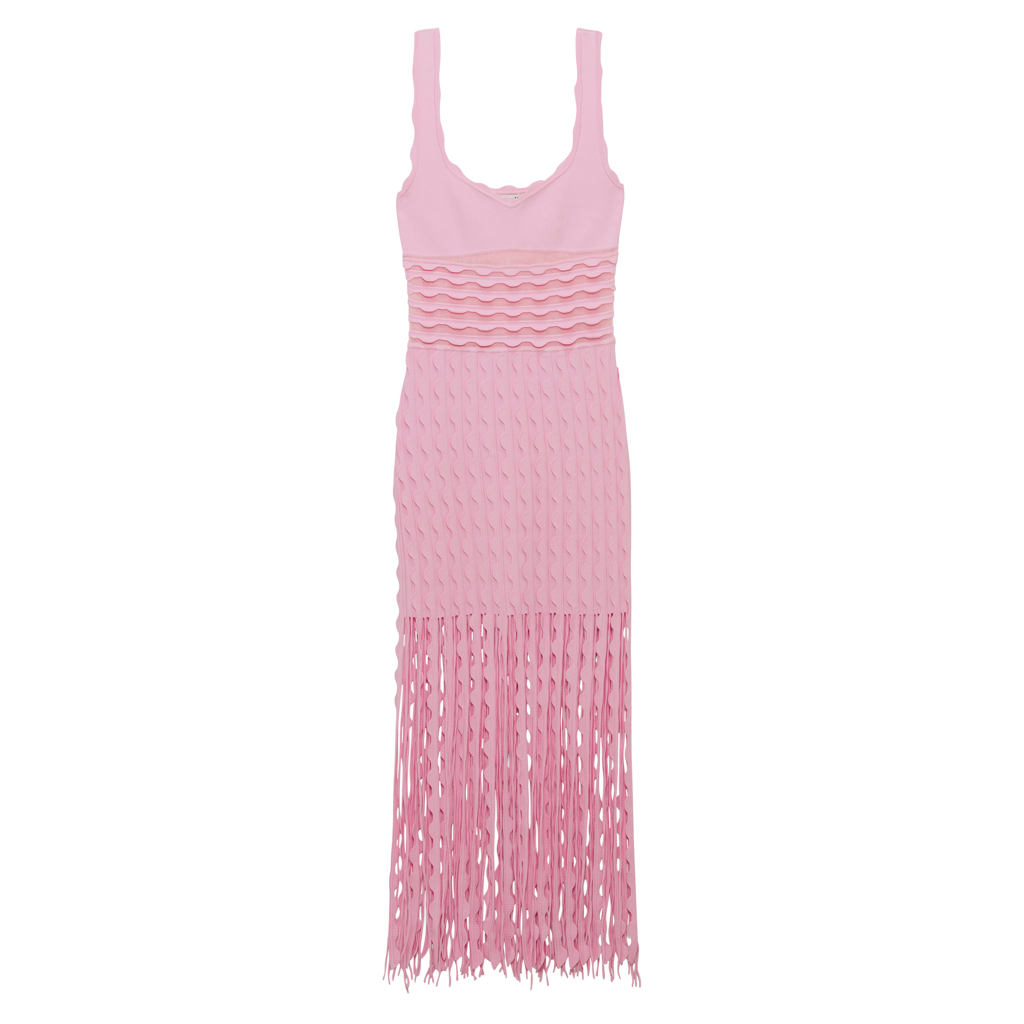 Brionne Scalloped Knit Midi Dress