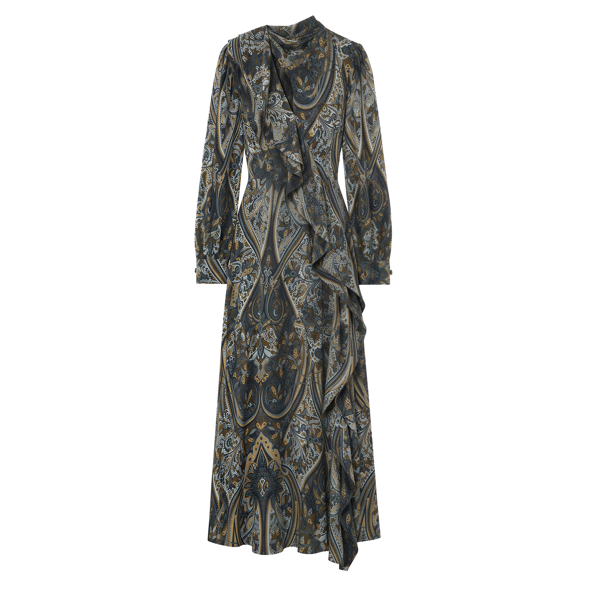 Sabrina Long Sleeve Silk Dress