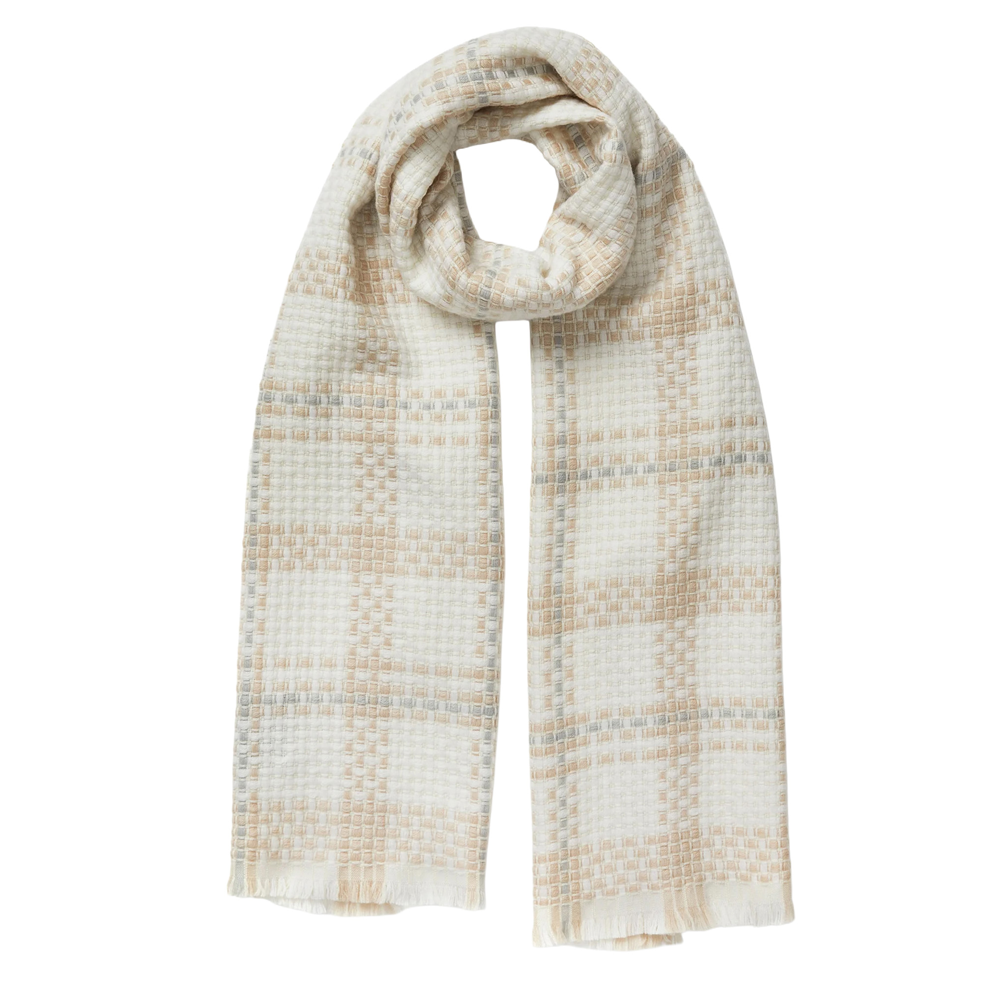Plaid Cashmere Blend Scarf
